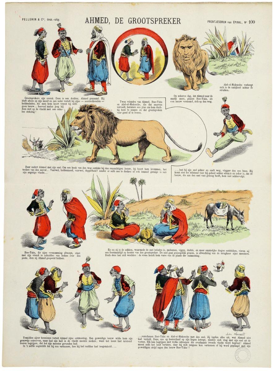 AHMED, DE GROOTSPREKER (titre inscrit, néerl.) ; Ahmed, le fanfaron (titre traduit), Jules Hénault, 1896-1901