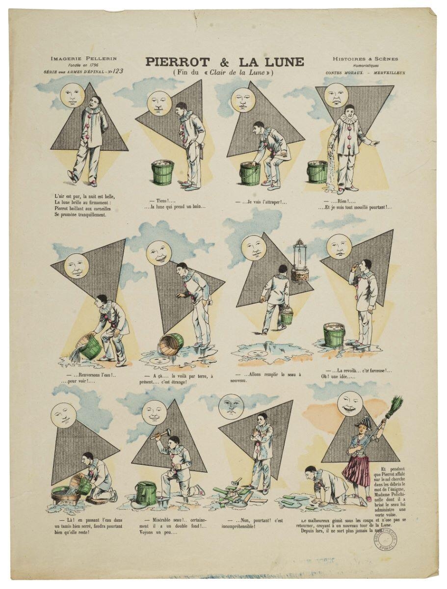PIERROT & LA LUNE / (Fin du “Clair de la Lune”) (titre inscrit), Henry Hennault, 1893 dépôt légal