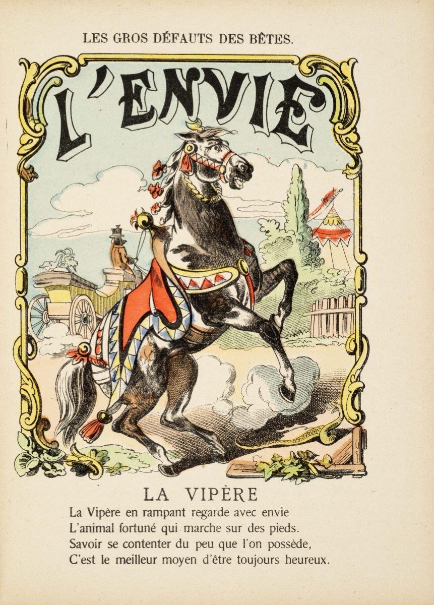 LES GROS / DÉFAUTS / DES / BÊTES / EXPLIQUÉS PAR UNE AUTRE / ET TRADUITS par / GILBERT. (titre inscrit)_8