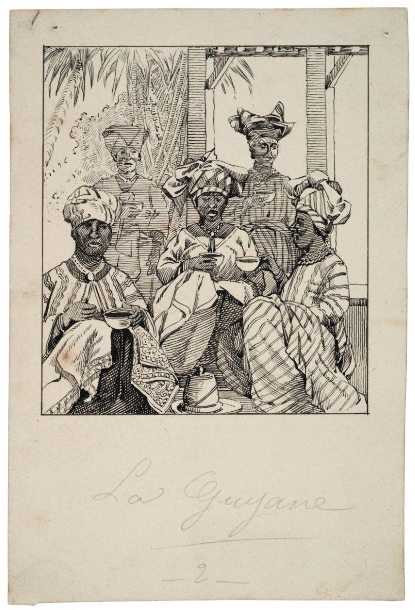 La Guyane 2 (titre inscrit) ; le chocolat, deuxième vignette de la première ligne (titre factice)_0