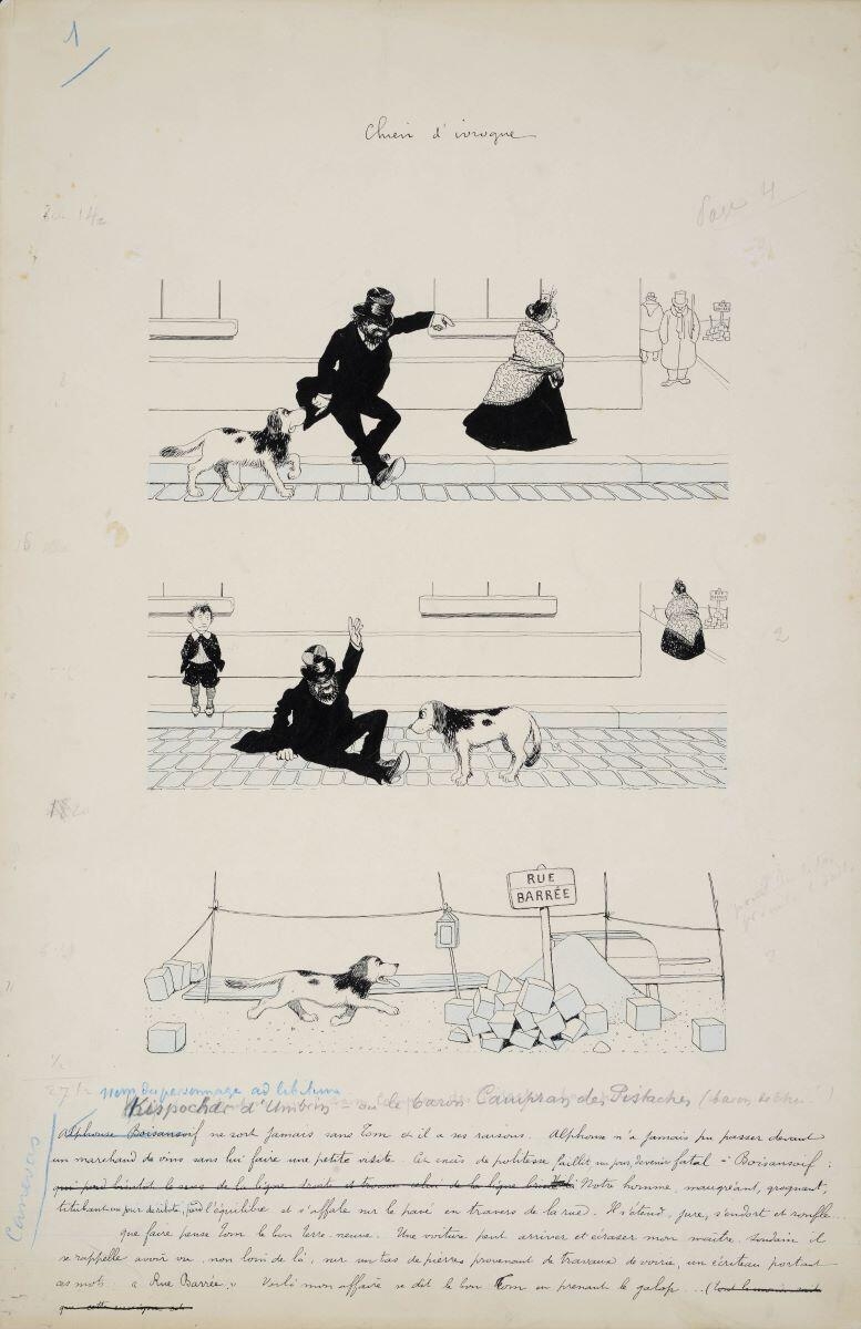 Chien d'ivrogne (titre inscrit), Benjamin Rabier, 1897-1905