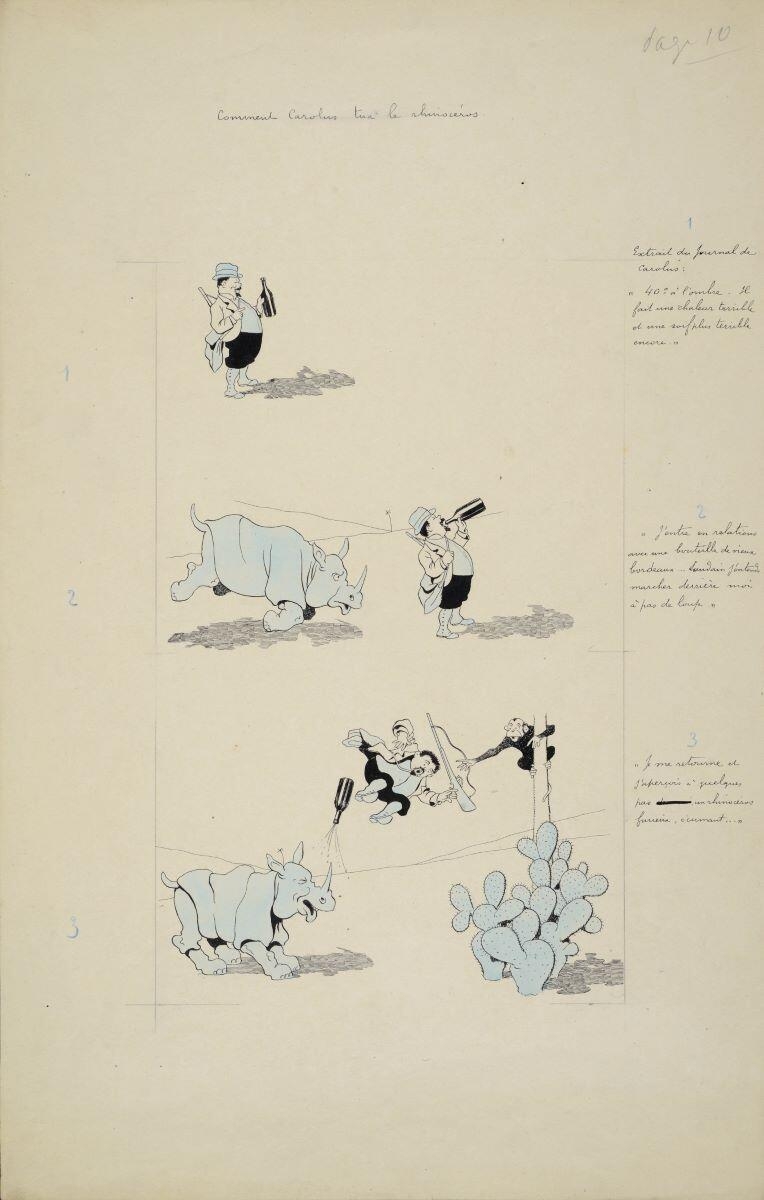 Comment Carolus tua le rhinocéros (titre inscrit), Benjamin Rabier, 1897-1906