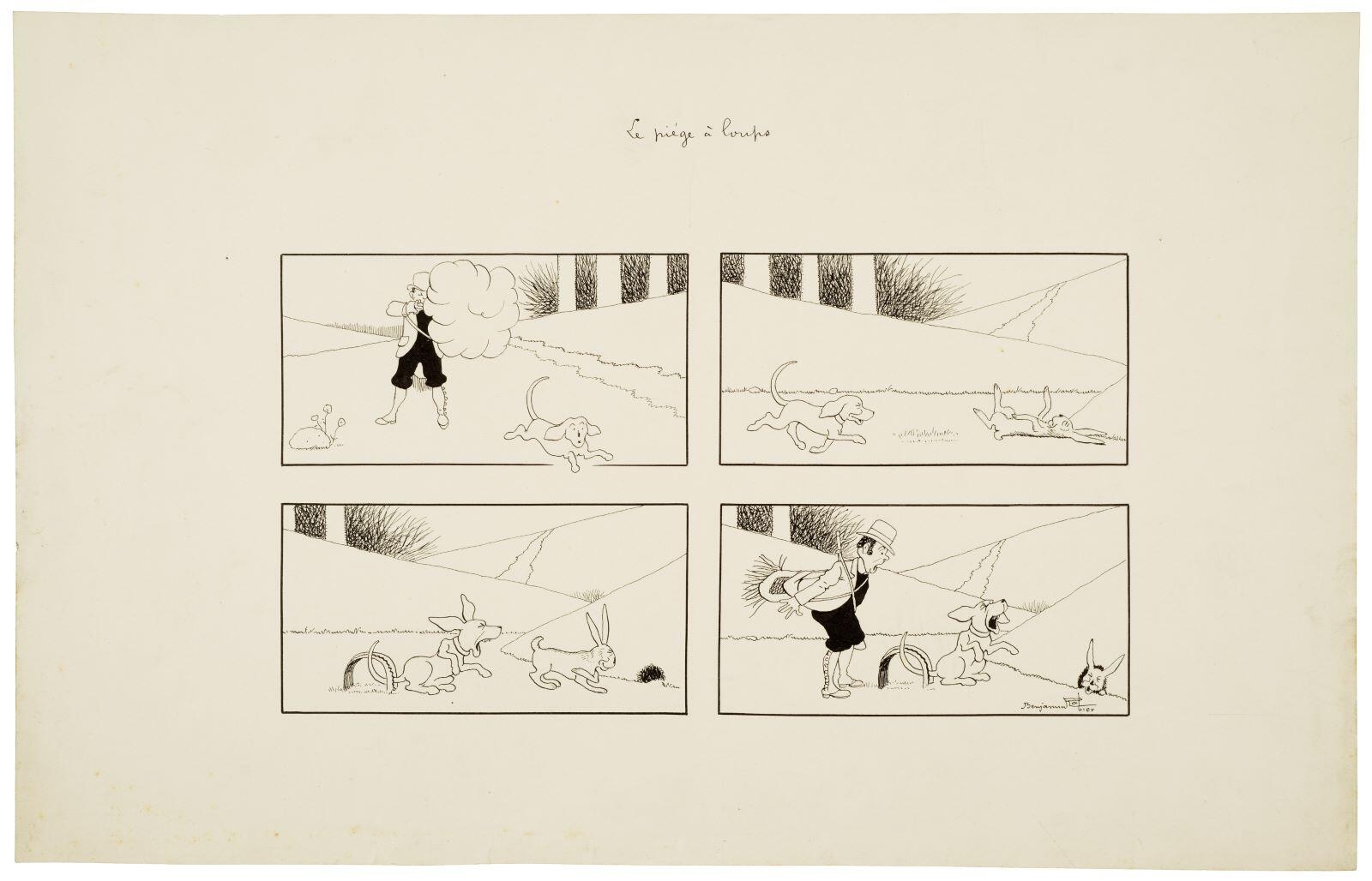Le piège à loups (titre inscrit), Benjamin Rabier, 1897-1902