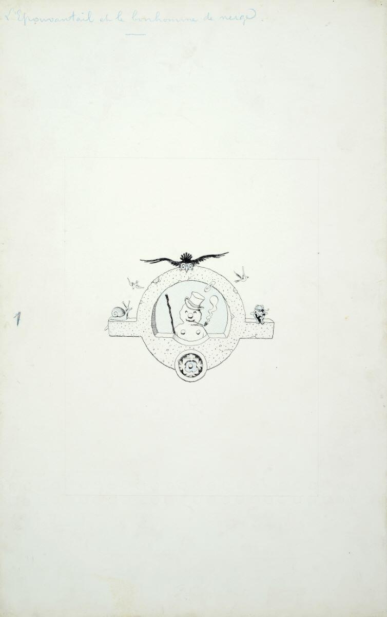 L'Epouvantail et le Bonhomme de neige 1 (titre inscrit) ; première de couverture (titre factice), Benjamin Rabier, 1897-1906