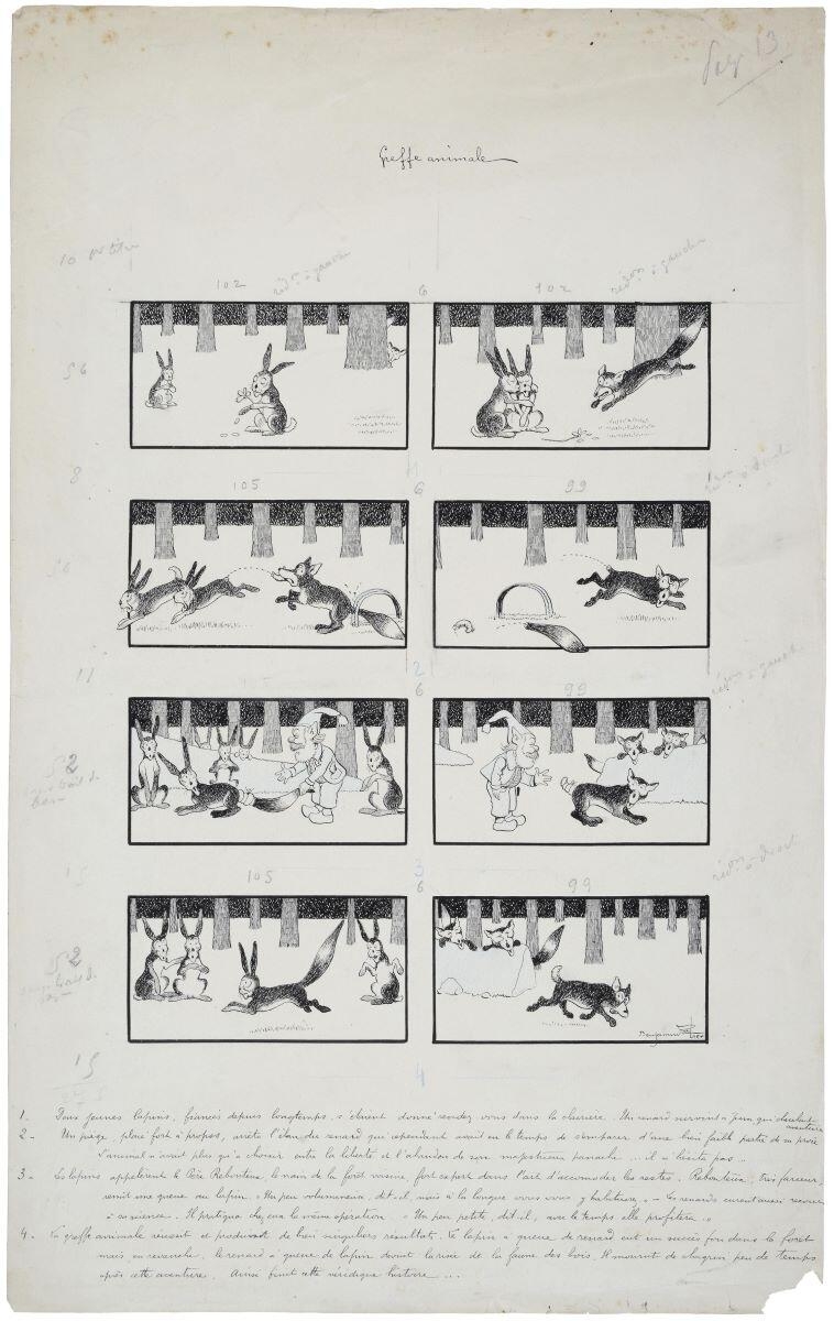 Greffe animale (titre inscrit), Benjamin Rabier, 1897-1906