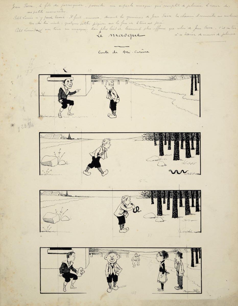 Le masque / Conte de mi-Carême (titre inscrit), Benjamin Rabier, 1897-1902