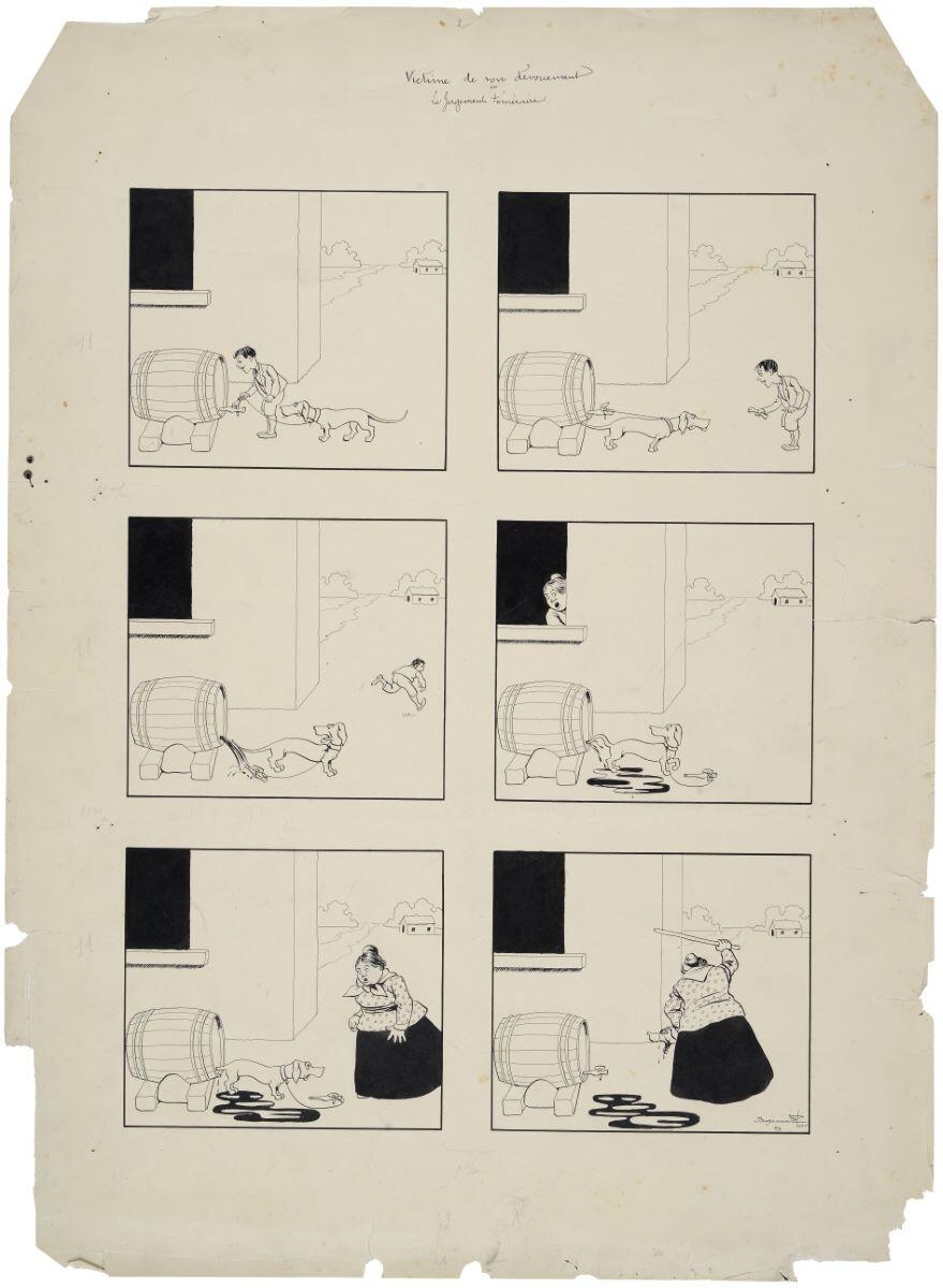Victime de son dévouement / ou / Le Jugement téméraire. (titre inscrit), Benjamin Rabier, 1897 de