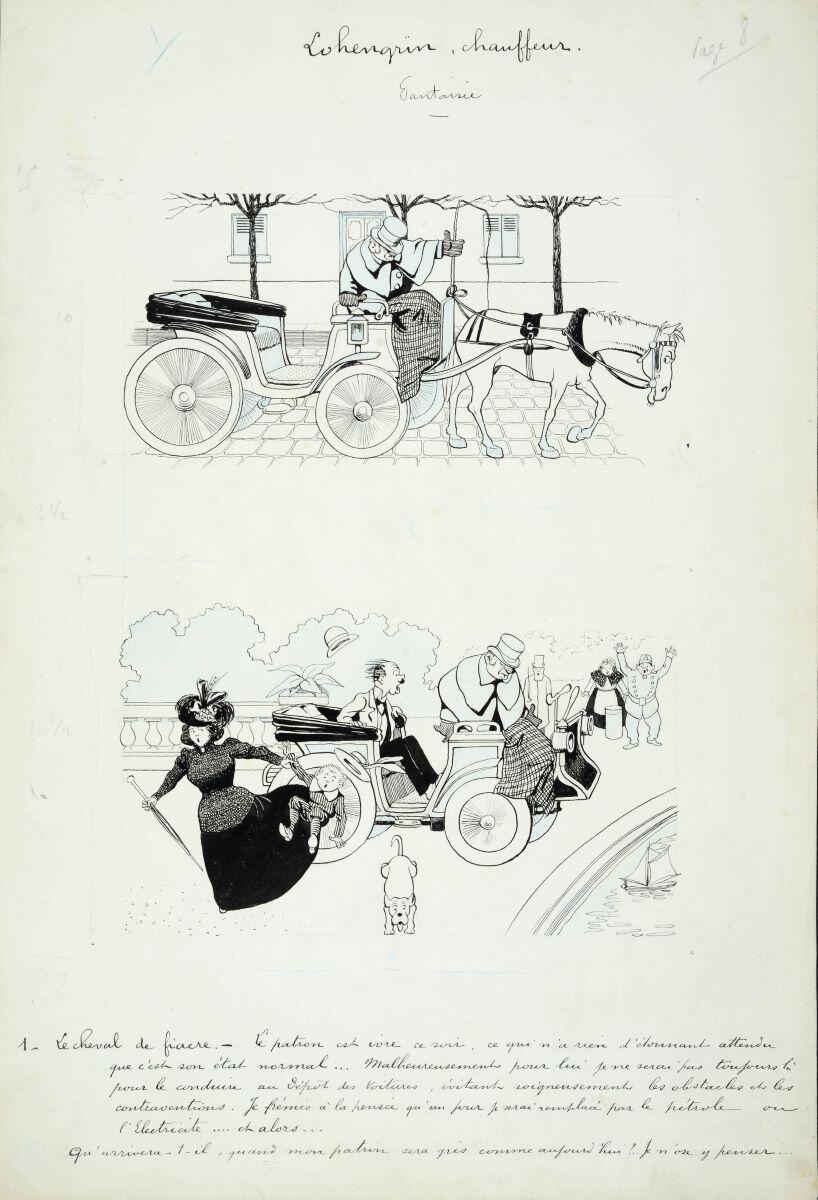 Lohengrin, chauffeur. / Fantaisie (titre inscrit), Benjamin Rabier, 1899 de