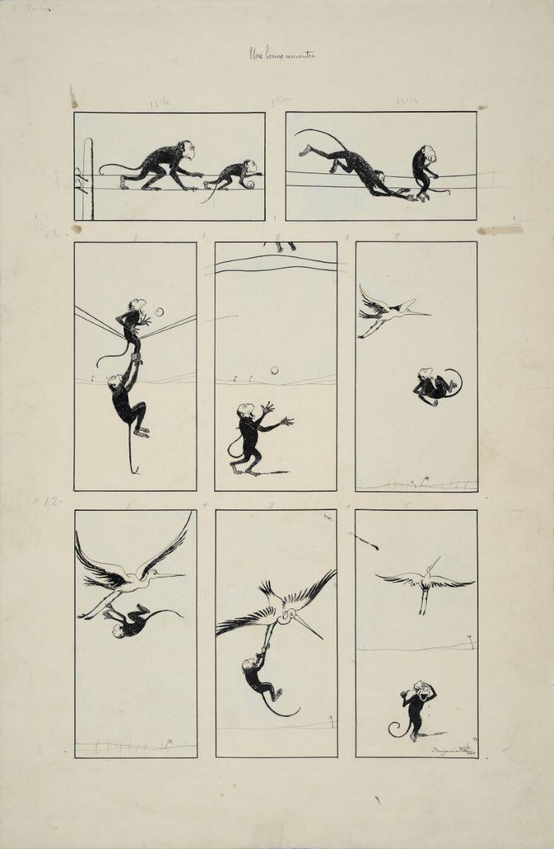 Une bonne rencontre (titre inscrit), Benjamin Rabier, 1897 de