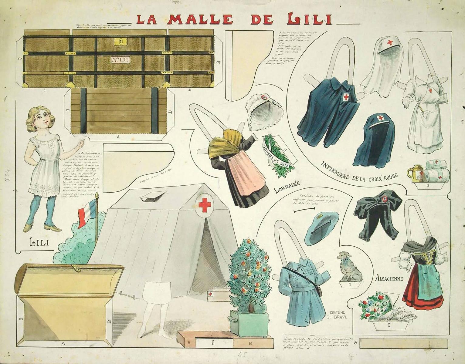 LA MALLE DE LILI (titre inscrit), Louis Georges Albert Morinet, 1916 vers