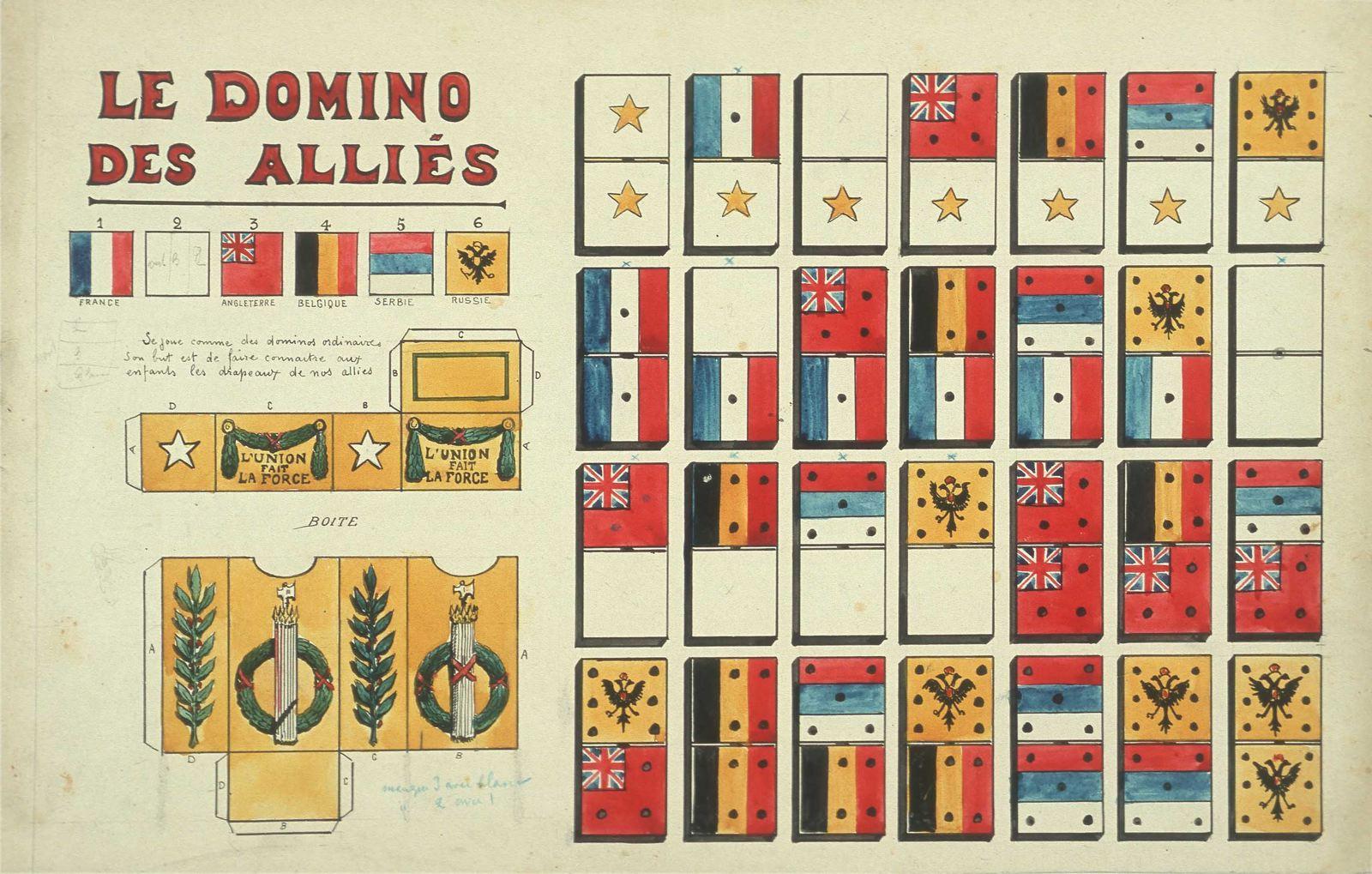 LE DOMINO / DES ALLIÉS (titre inscrit), Louis Georges Albert Morinet, 1915