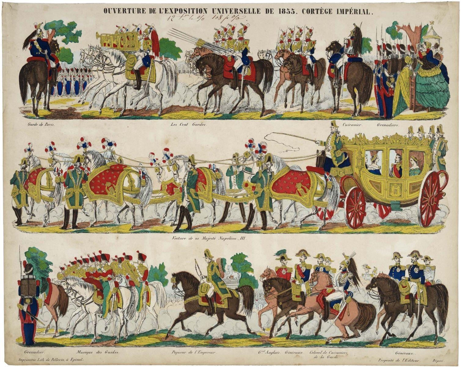 OUVERTURE DE L’EXPOSITION UNIVERSELLE DE 1855. CORTÈGE IMPÉRIAL. (titre inscrit)_0
