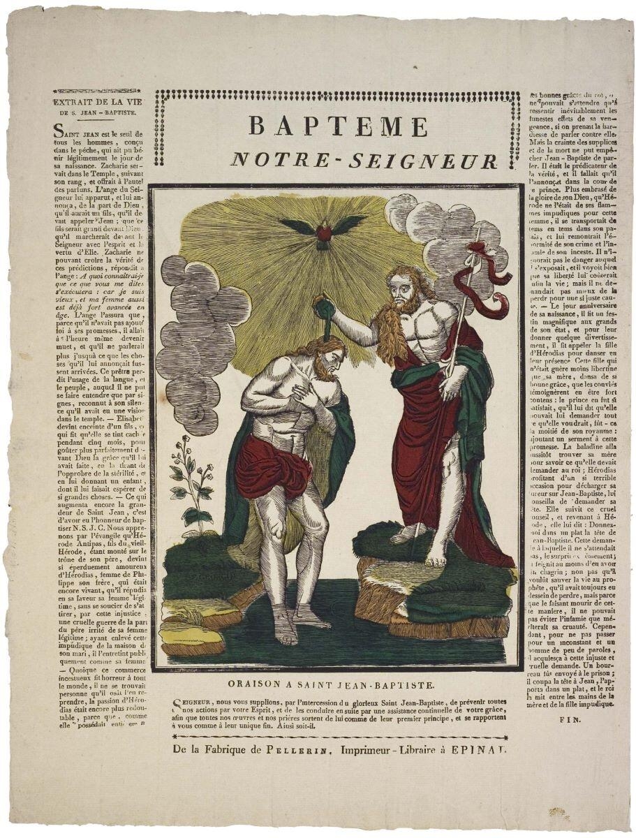 BAPTEME / NOTRE-SEIGNEUR (titre inscrit), François Georgin, 1822 dépôt légal