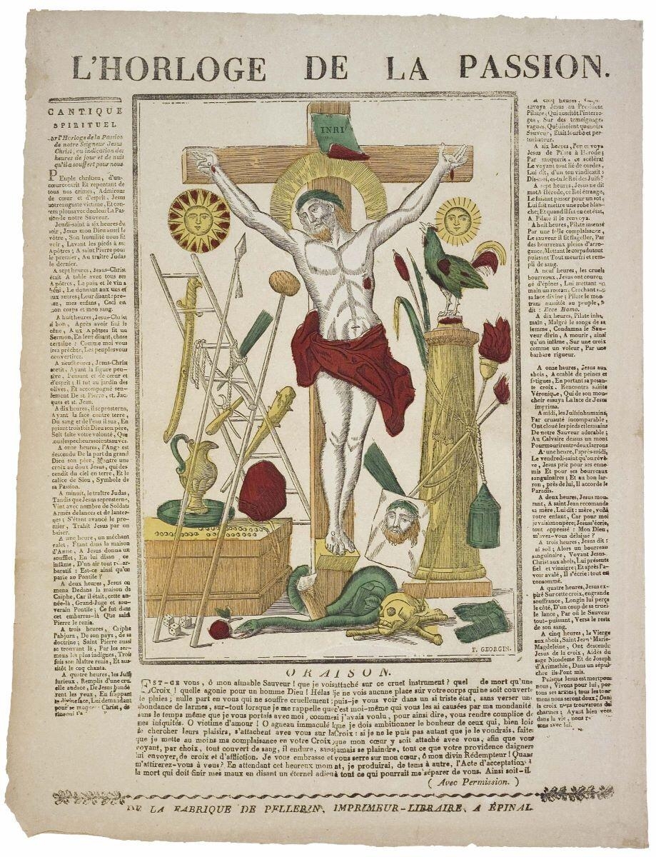 L'HORLOGE DE LA PASSION. (titre inscrit), François Georgin, 1822 dépôt légal