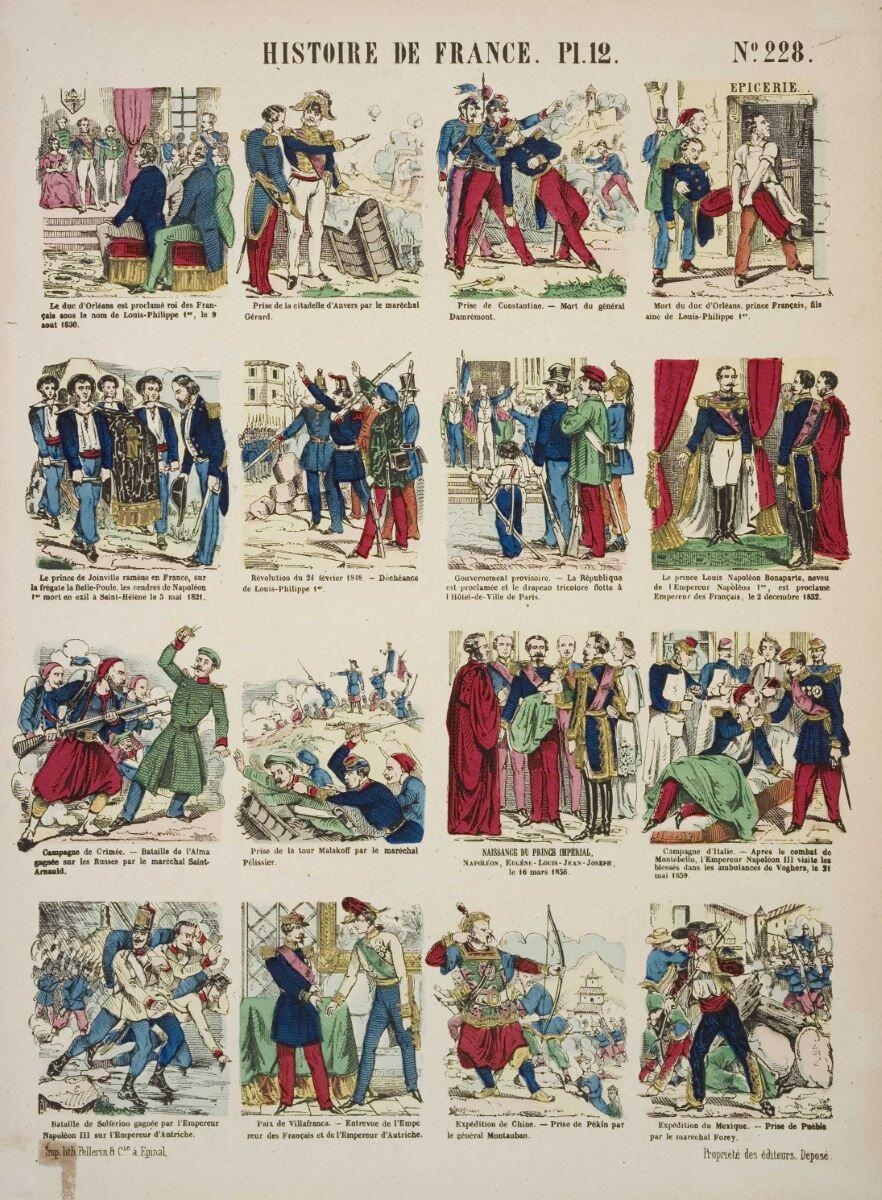 HISTOIRE DE FRANCE. Pl.12. (titre inscrit), 1964 après