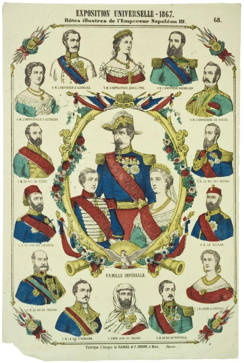 EXPOSITION UNIVERSELLE - 1867. / Hôtes illustres de l'Empereur Napoléon III. 68. (titre inscrit)_0