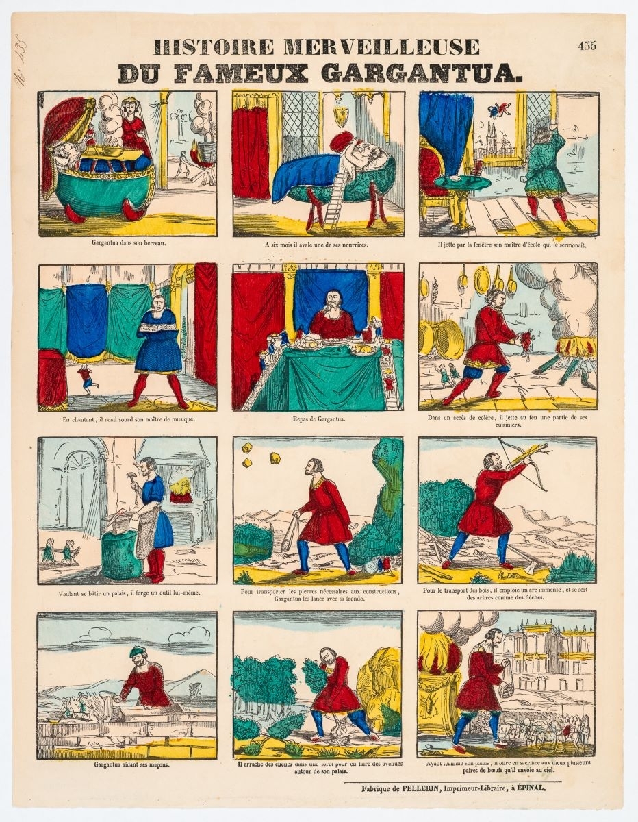 HISTOIRE MERVEILLEUSE / DU FAMEUX GARGANTUA. / 435 (titre inscrit), Pellerin, 1846 dépôt légal