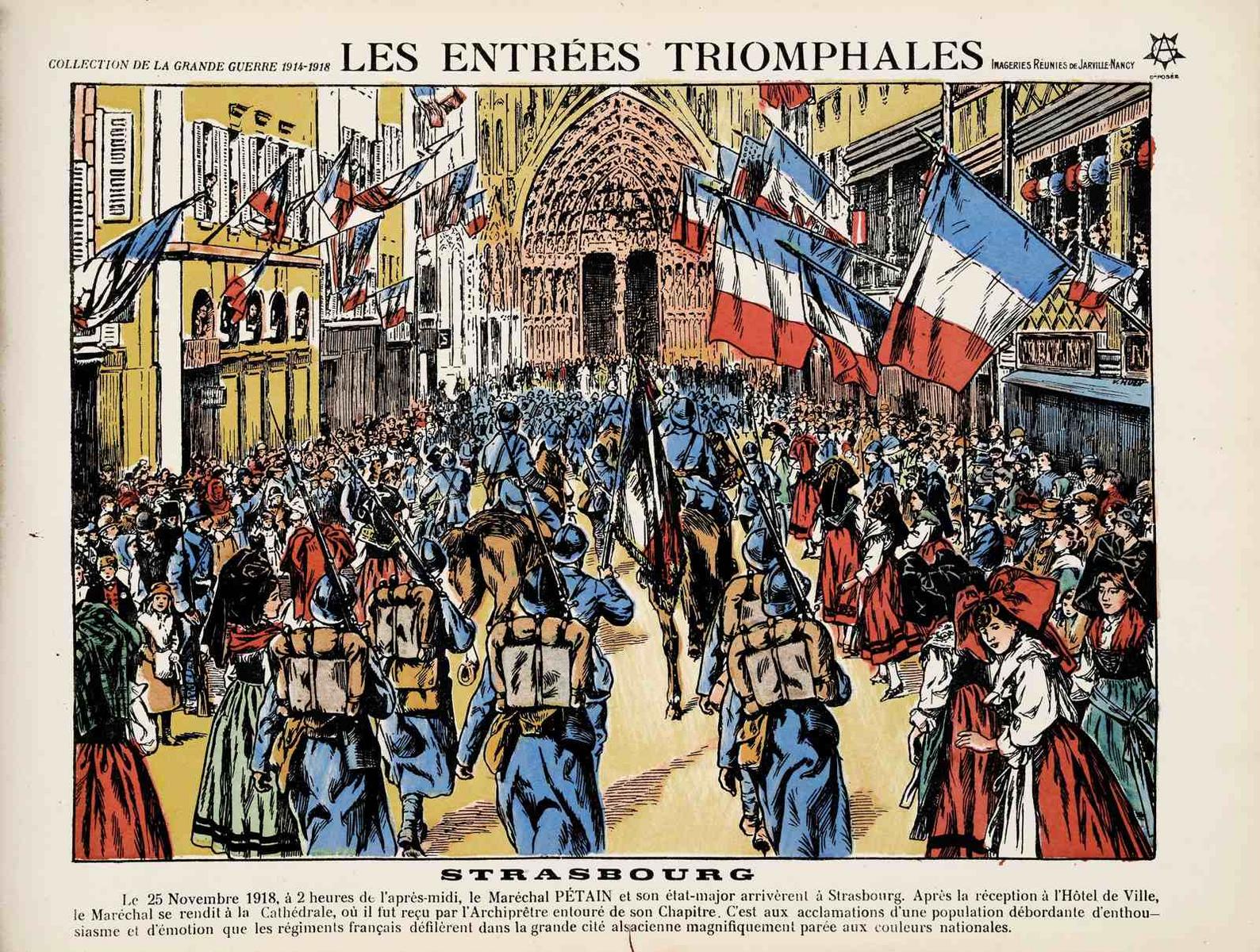 LES ENTRÉES TRIOMPHALES / STRASBOURG (titre inscrit), Victor Huen, 1919