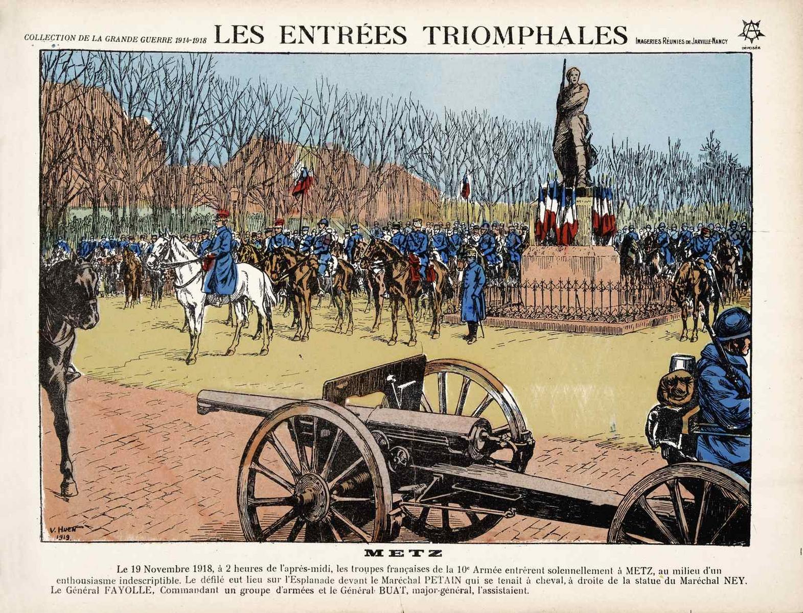 LES ENTRÉES TRIOMPHALES / METZ (titre inscrit), Victor Huen, 1919