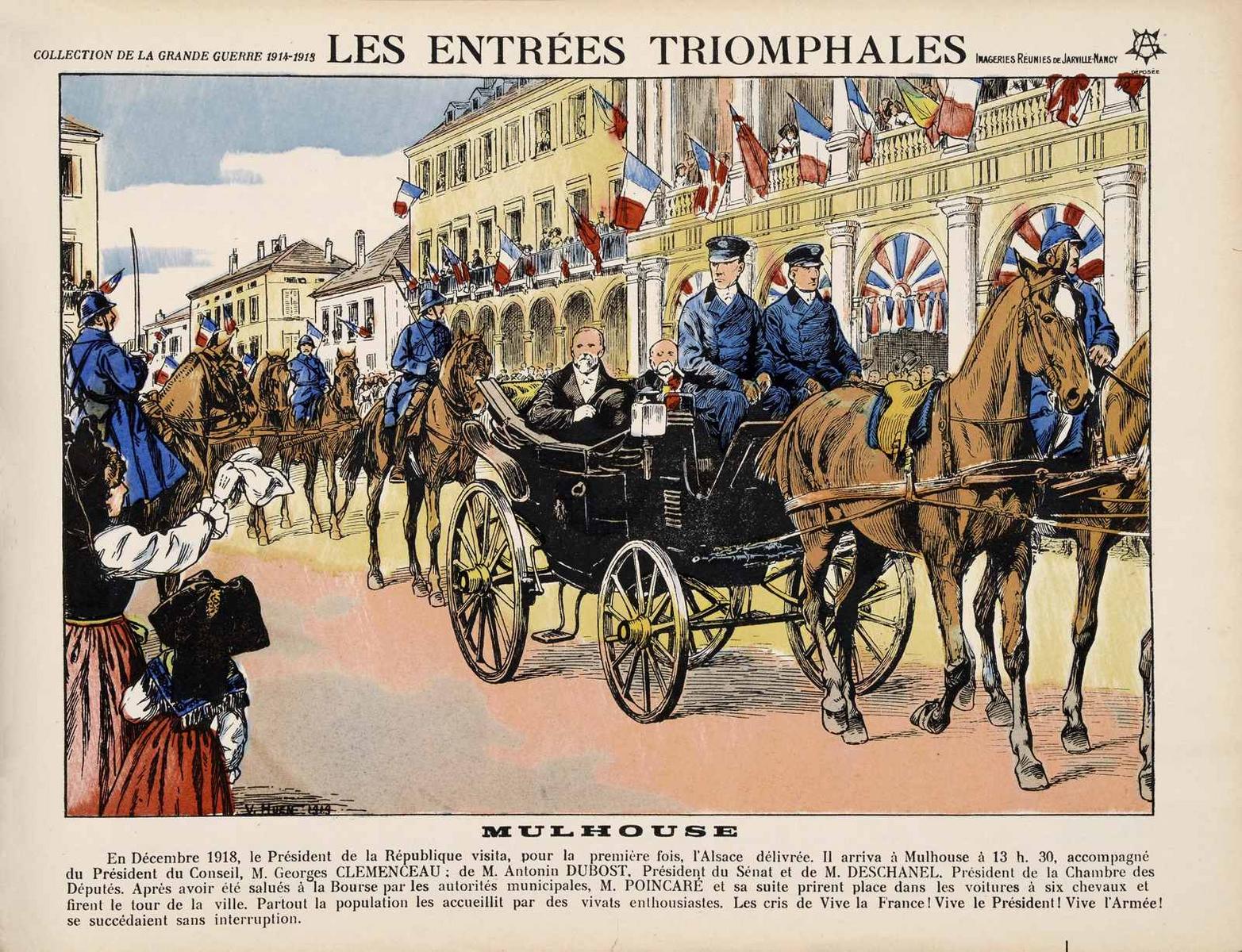 LES ENTRÉES TRIOMPHALES / MULHOUSE (titre inscrit), Victor Huen, 1919