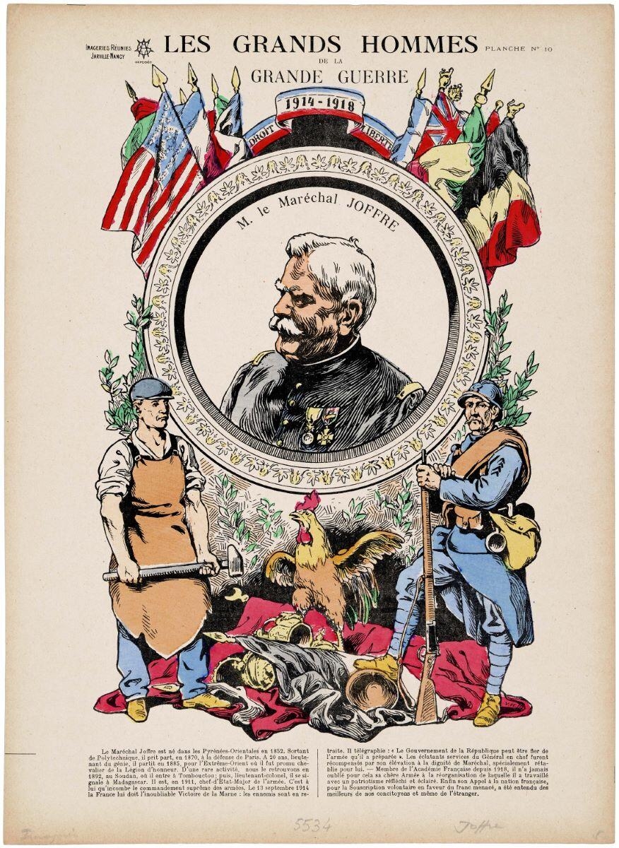 LES GRANDS HOMMES / DE LA / GRANDE GUERRE / M. le Maréchal JOFFRE (titre inscrit), Victor Huen, 1925 vers