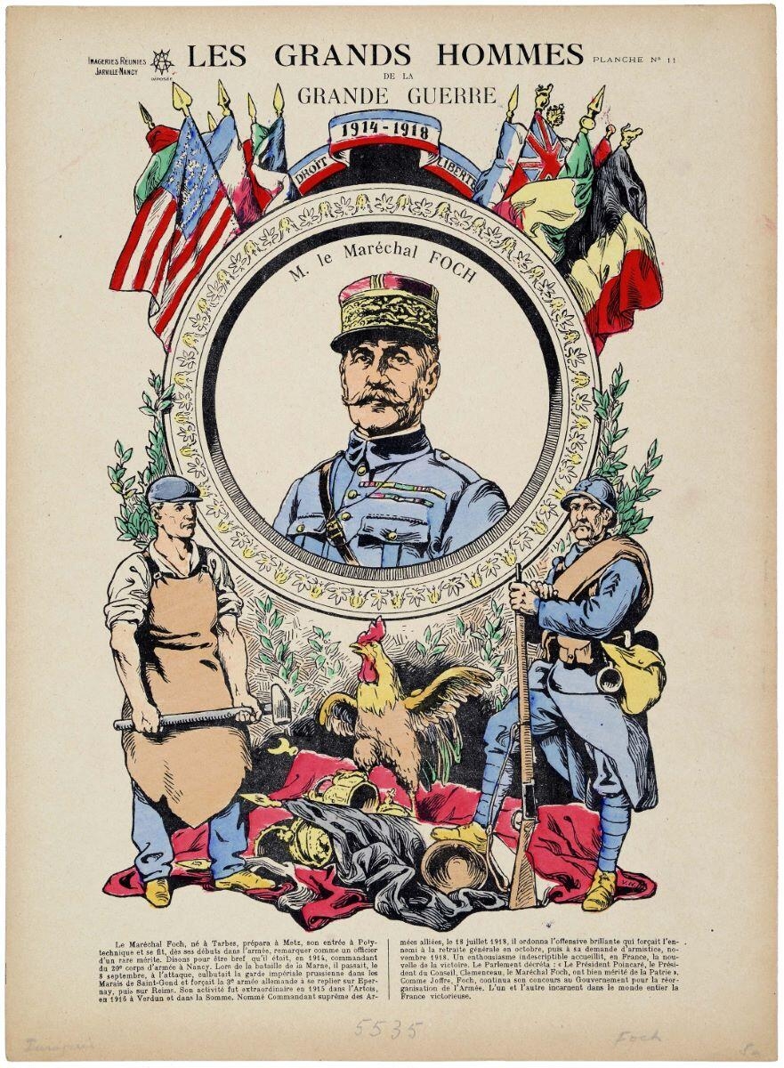 LES GRANDS HOMMES / DE LA / GRANDE GUERRE / M. le Maréchal FOCH (titre inscrit), Victor Huen, 1925 vers