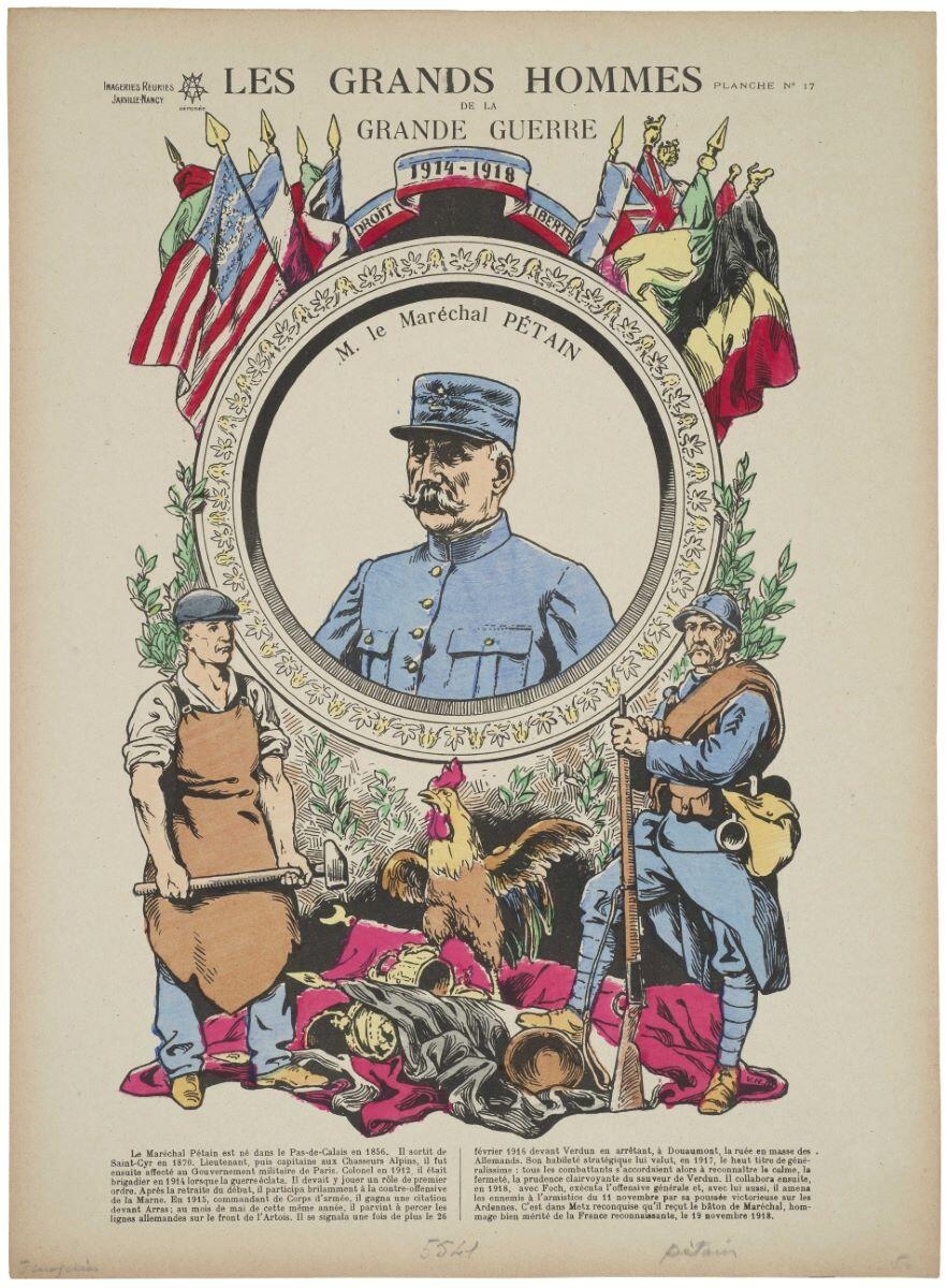 LES GRANDS HOMMES / DE LA / GRANDE GUERRE / M. le Maréchal PÉTAIN (titre inscrit)_0