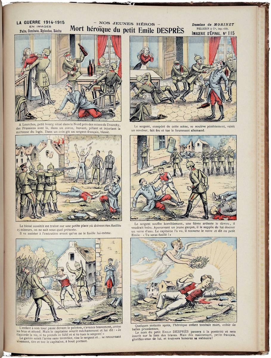 - NOS JEUNES HÉROS - / Mort héroïque du petit Emile DESPRÈS (titre inscrit), Louis Georges Albert Morinet, 1915