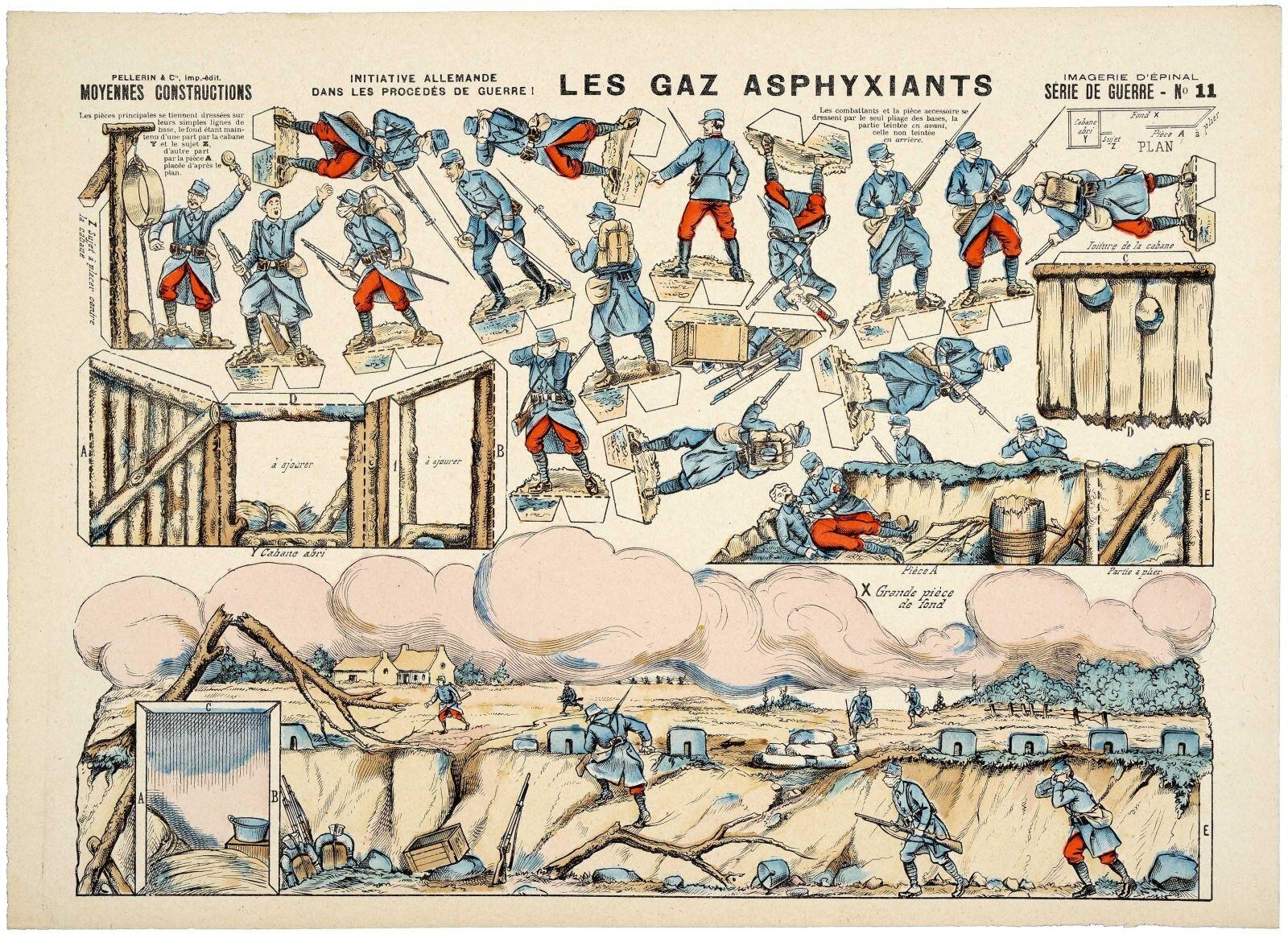 LES GAZ ASPHYXIANTS (titre inscrit), Louis Georges Albert Morinet, 1915 dépôt légal