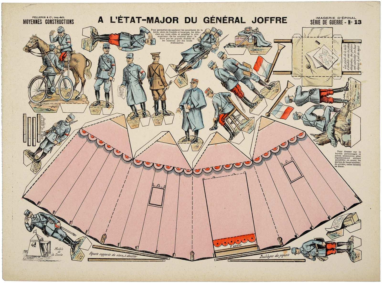 A L'ÉTAT-MAJOR DU GÉNÉRAL JOFFRE (titre inscrit), Louis Georges Albert Morinet, 1915