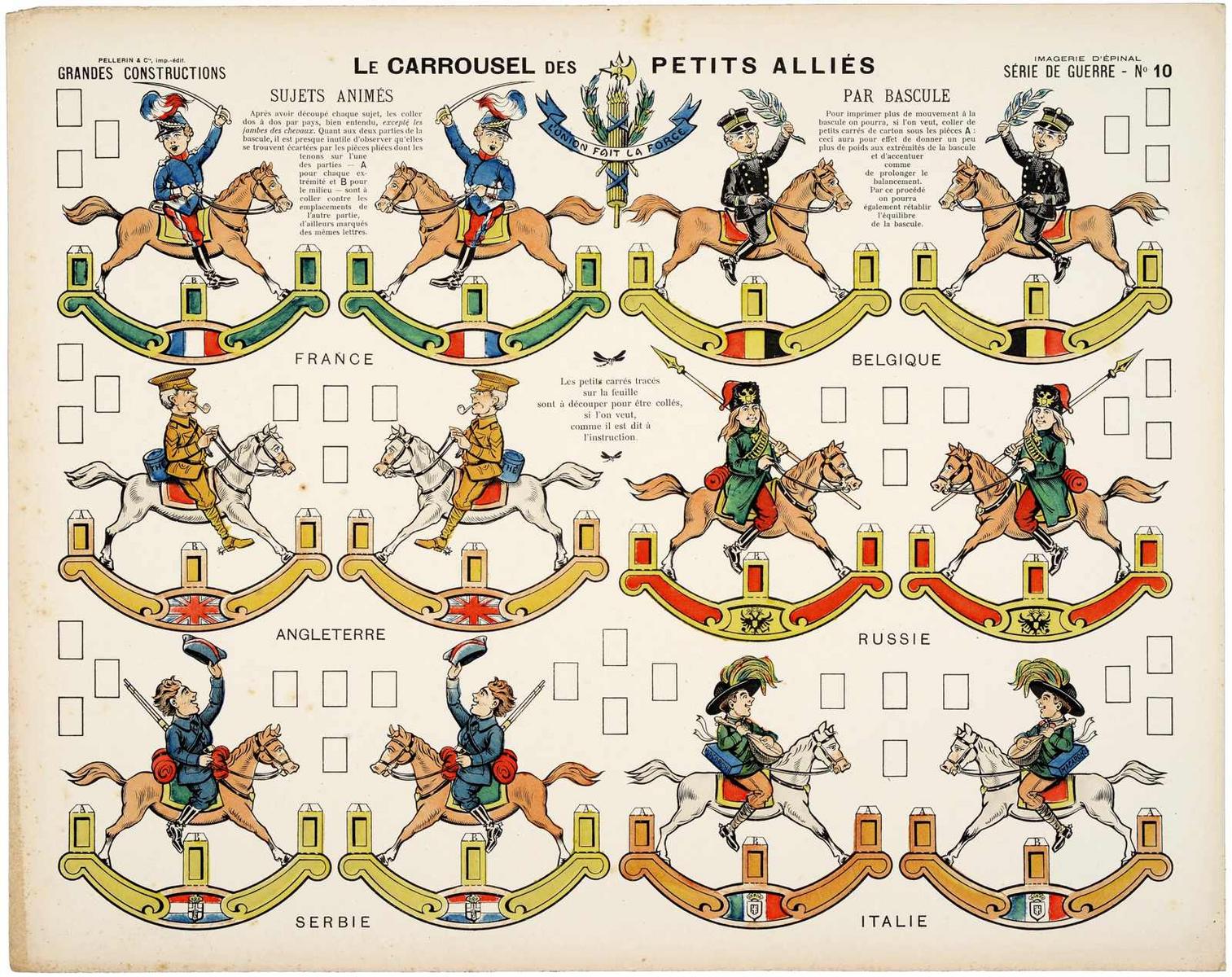 LE CARROUSEL DES PETITS ALLIÉS (titre inscrit), Louis Georges Albert Morinet, 1915