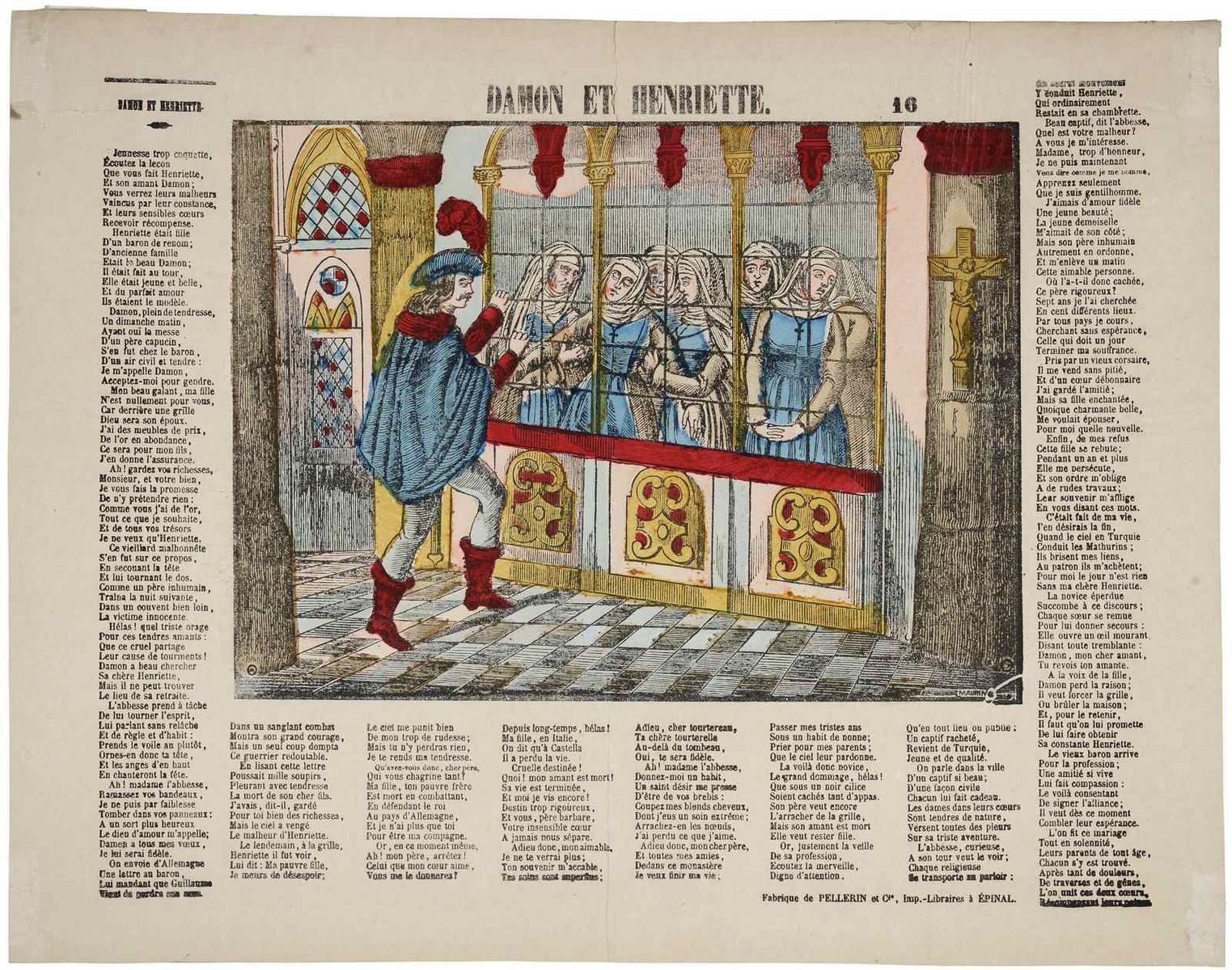 DAMON ET HENRIETTE. 16 (titre inscrit), Victor Odilon Maurin, 1842