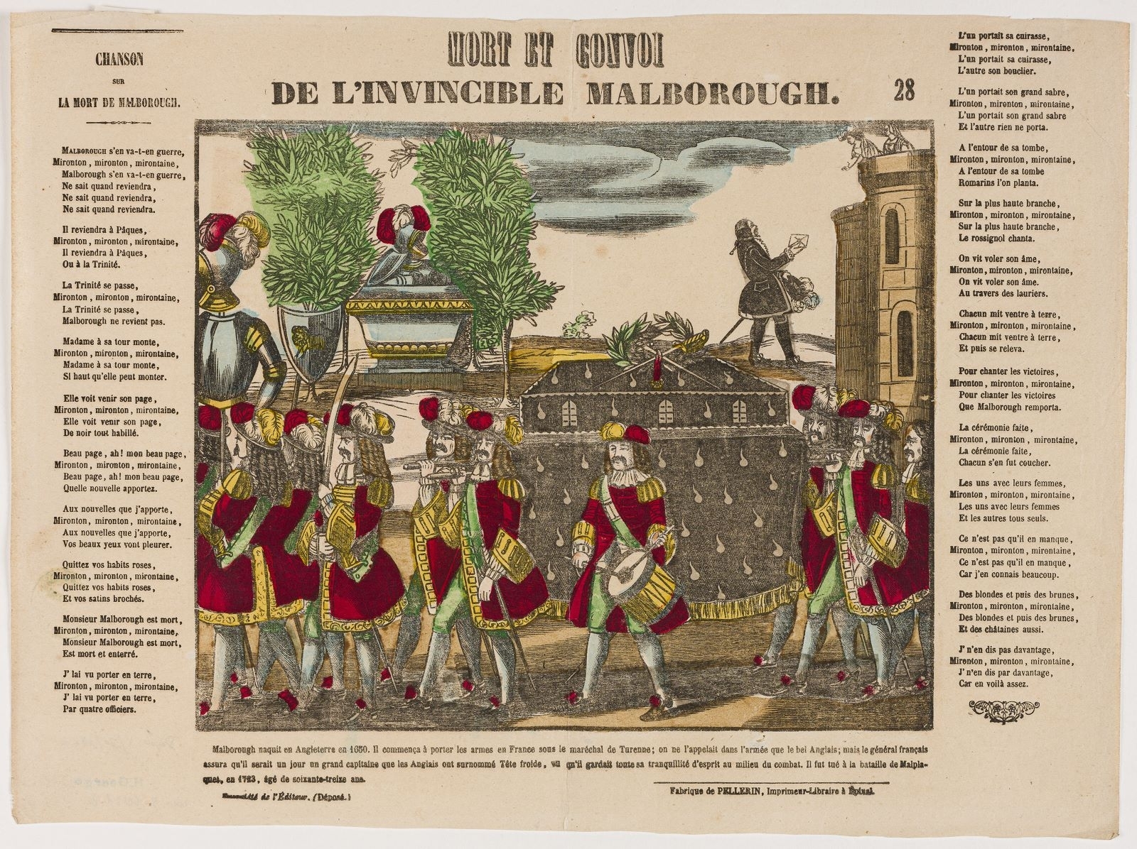 MORT ET CONVOI / DE L'INVINCIBLE MALBOROUGH. 28 (titre inscrit)_0