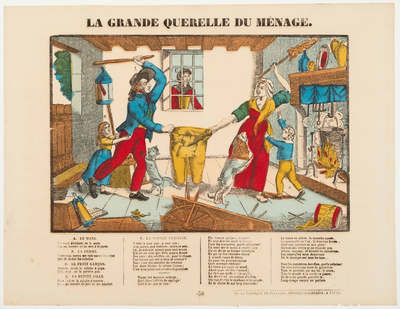 LA GRANDE QUERELLE DU MÉNAGE. (titre inscrit), Pellerin, 1865 dépôt légal