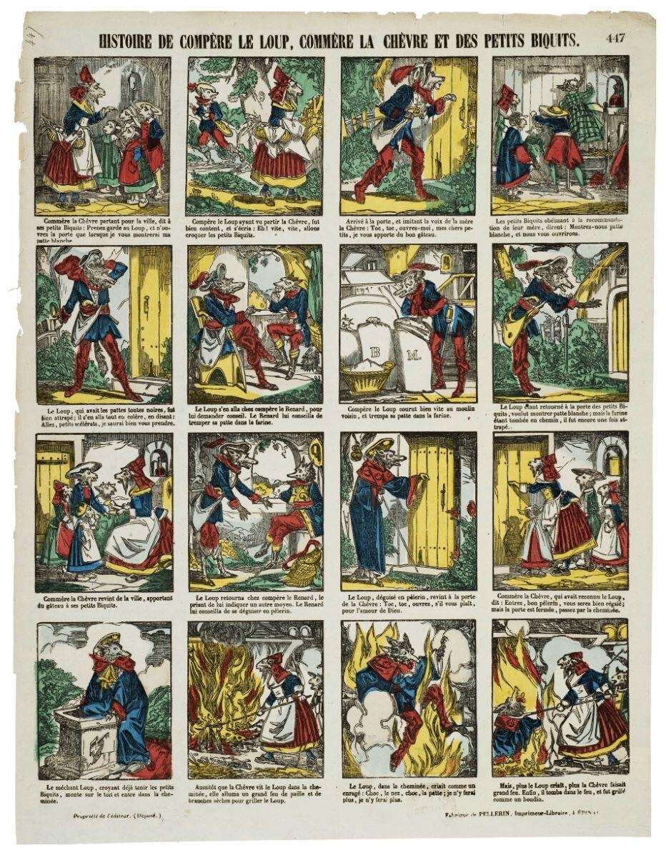 HISTOIRE DE COMPÈRE LE LOUP, COMMÈRE LA CHÈVRE ET DES PETITS BIQUITS. 447 (titre inscrit)_0