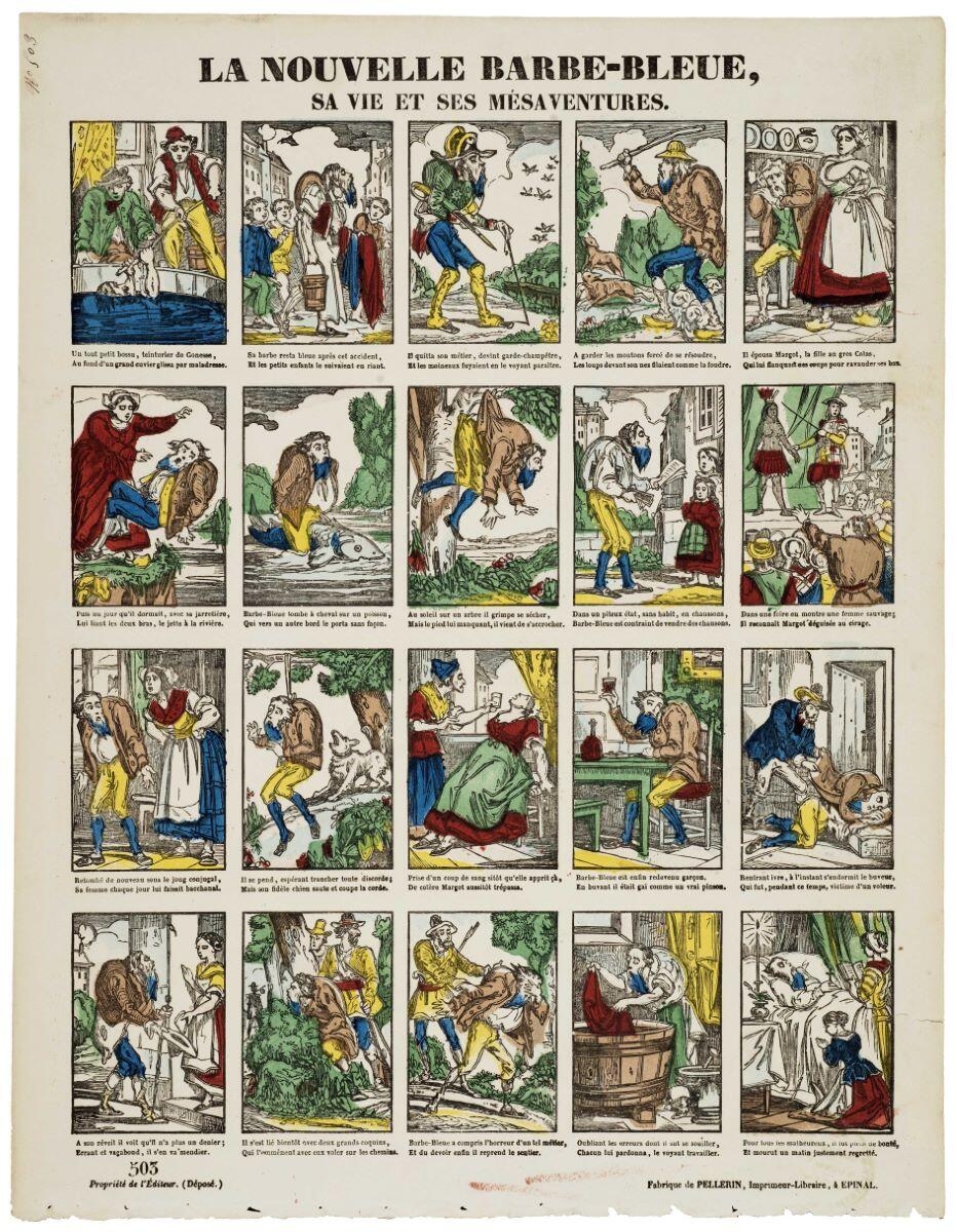 LA NOUVELLE BARBE-BLEUE, / SA VIE ET SES MÉSAVENTURES. / 503 (titre inscrit), Pellerin, 1850 dépôt légal