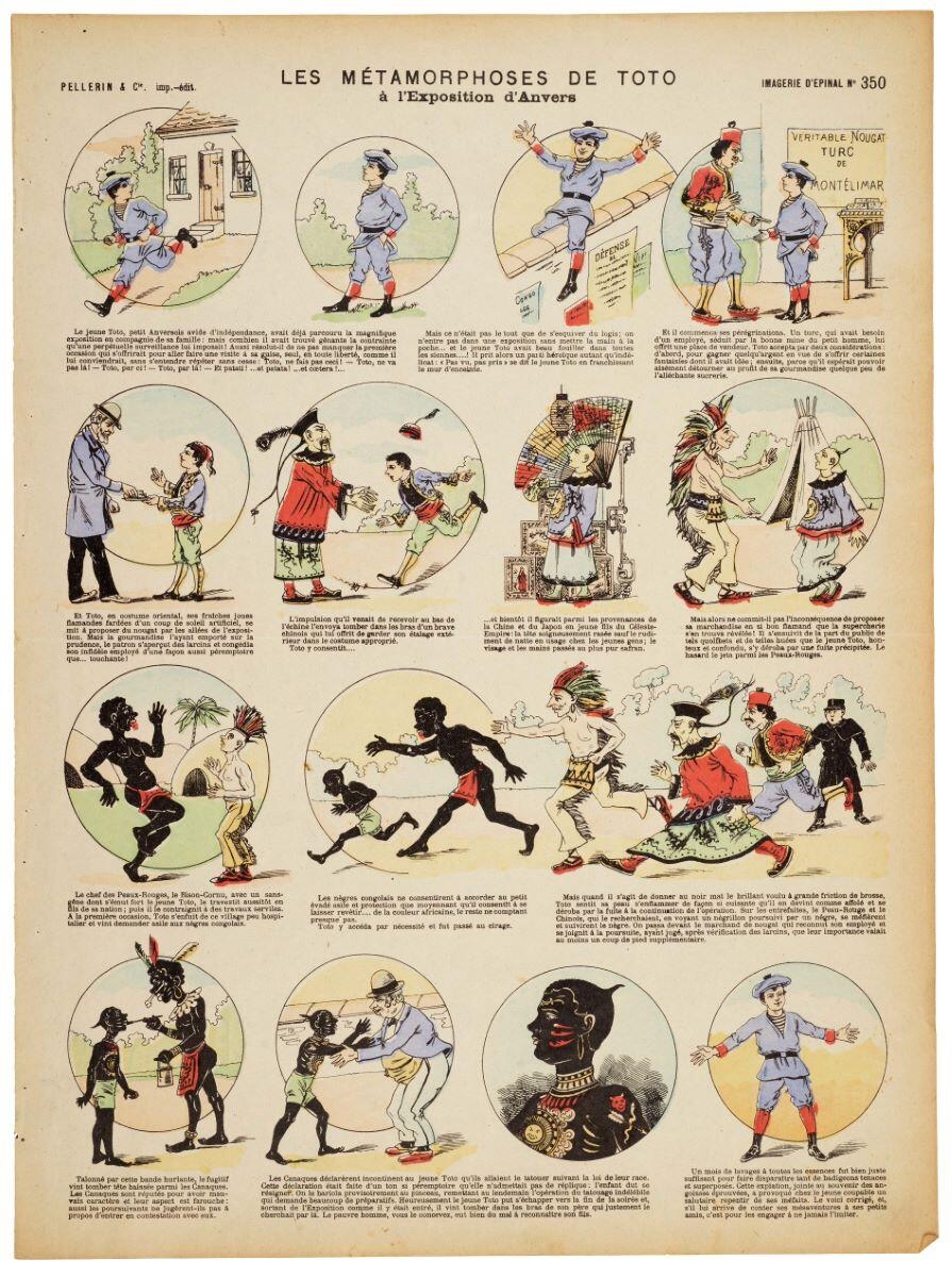 LES MÉTAMORPHOSES DE TOTO / à l'Exposition d'Anvers (titre inscrit), Henry Hennault, 1896 dépôt légal
