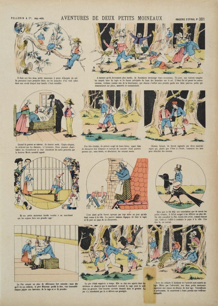AVENTURES DE DEUX PETITS MOINEAUX (titre inscrit), Henry Hennault, 1893 après