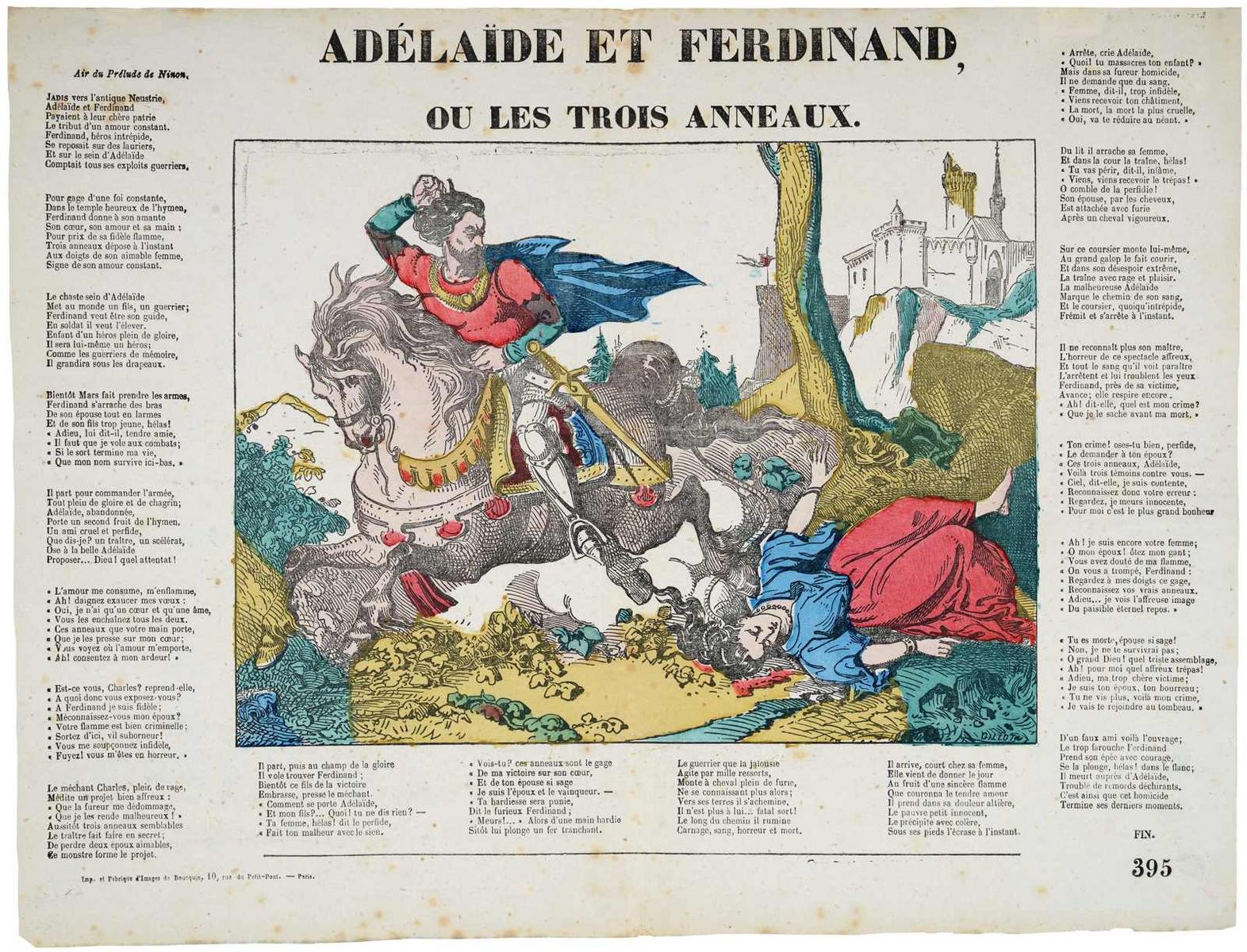 ADÉLAÏDE ET FERDINAND, / OU LES TROIS ANNEAUX. (titre inscrit), Firmin Gillot, 1830-1862