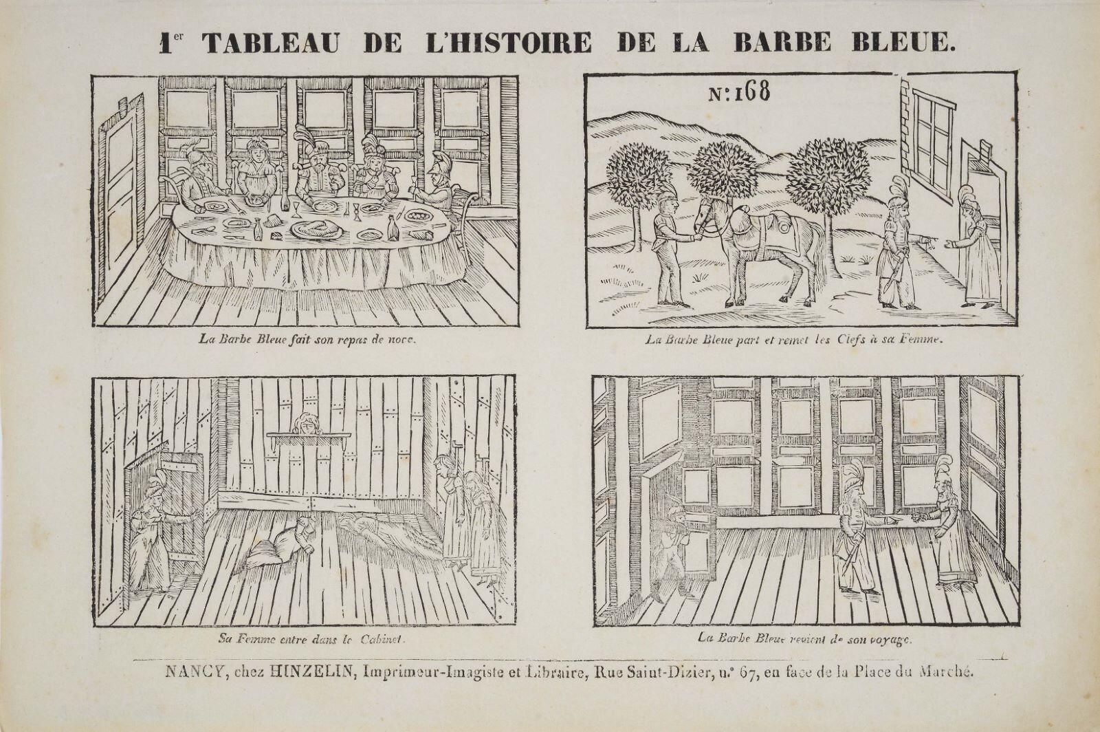 1er TABLEAU DE L'HISTOIRE DE LA BARBE BLEUE. / N°. 168 (titre inscrit)_0