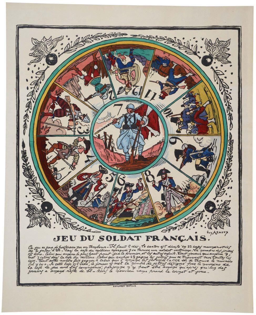 JEU DU SOLDAT FRANÇAIS. (titre inscrit), Guy Arnoux, 1917 vers