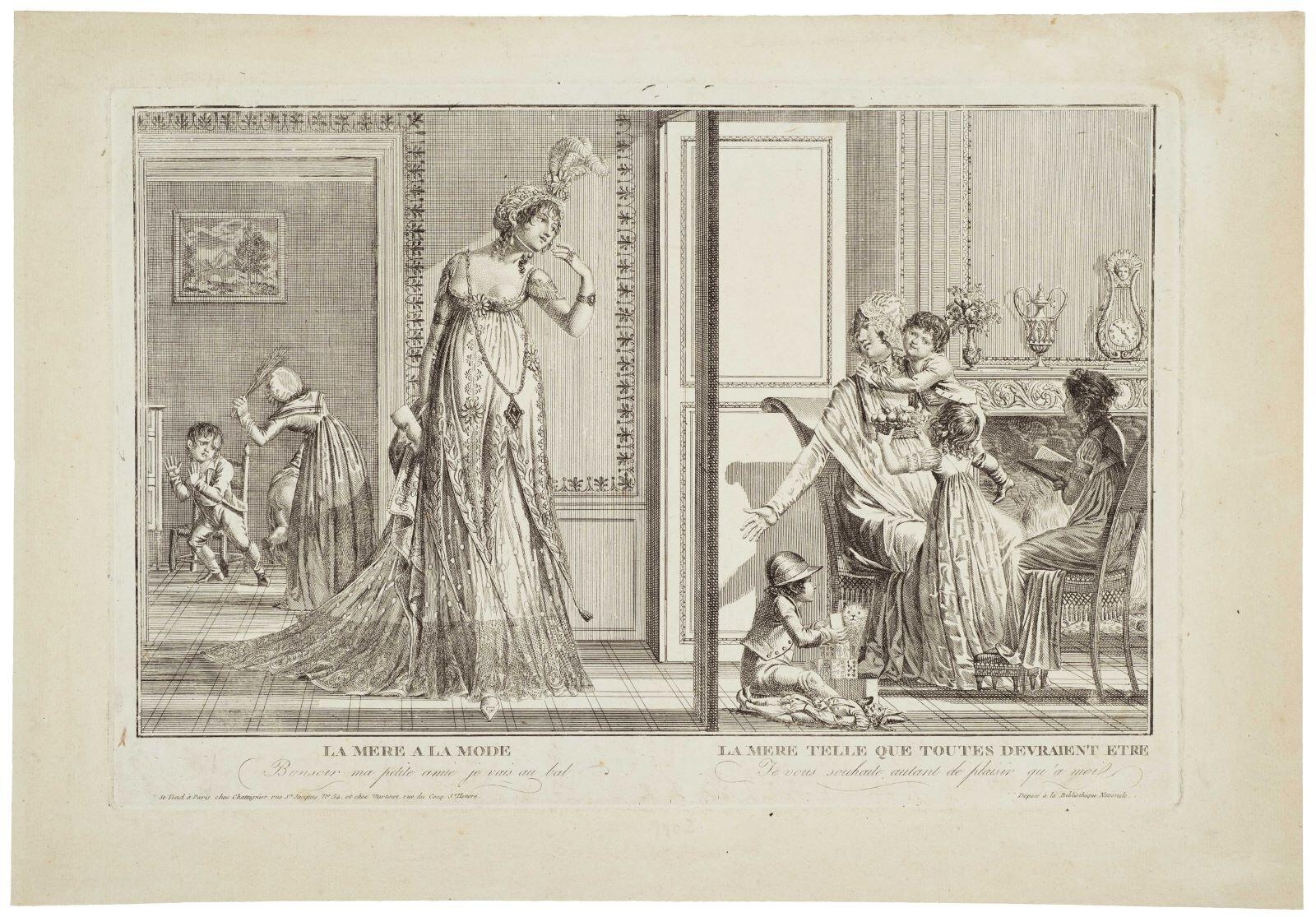 LA MERE A LA MODE LA MERE TELLE QUE TOUTES DEVRAIENT ETRE (titre inscrit), Alexis Chataigner, 1802 dépôt légal,1817