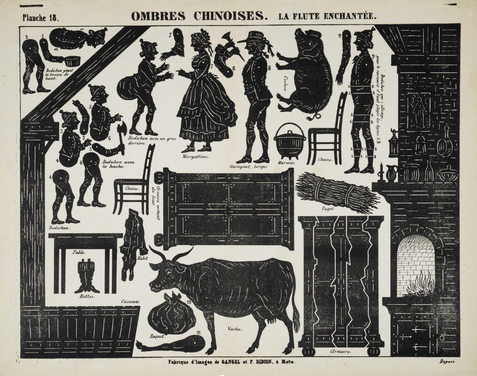 Planche 18. OMBRES CHINOISES. LA FLUTE ENCHANTÉE. (titre inscrit)_0