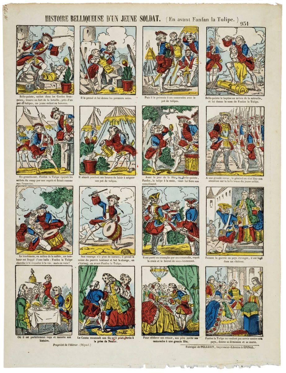 HISTOIRE BELLIQUEUSE D'UN JEUNE SOLDAT. (En avant Fanfan la Tulipe.) 931 (titre inscrit)_0