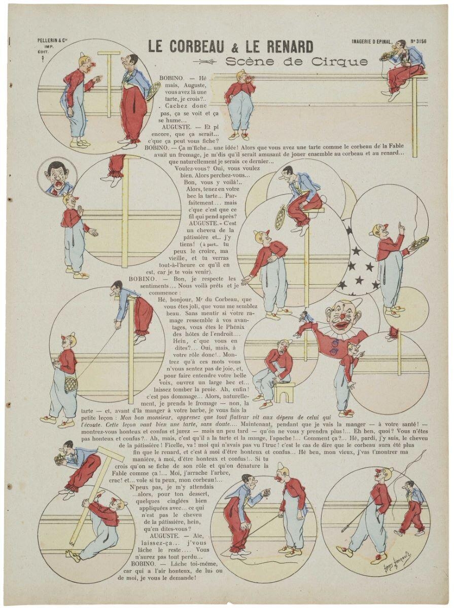 LE CORBEAU & LE RENARD / Scène de Cirque (titre inscrit), Henry Hennault, 1891-1901