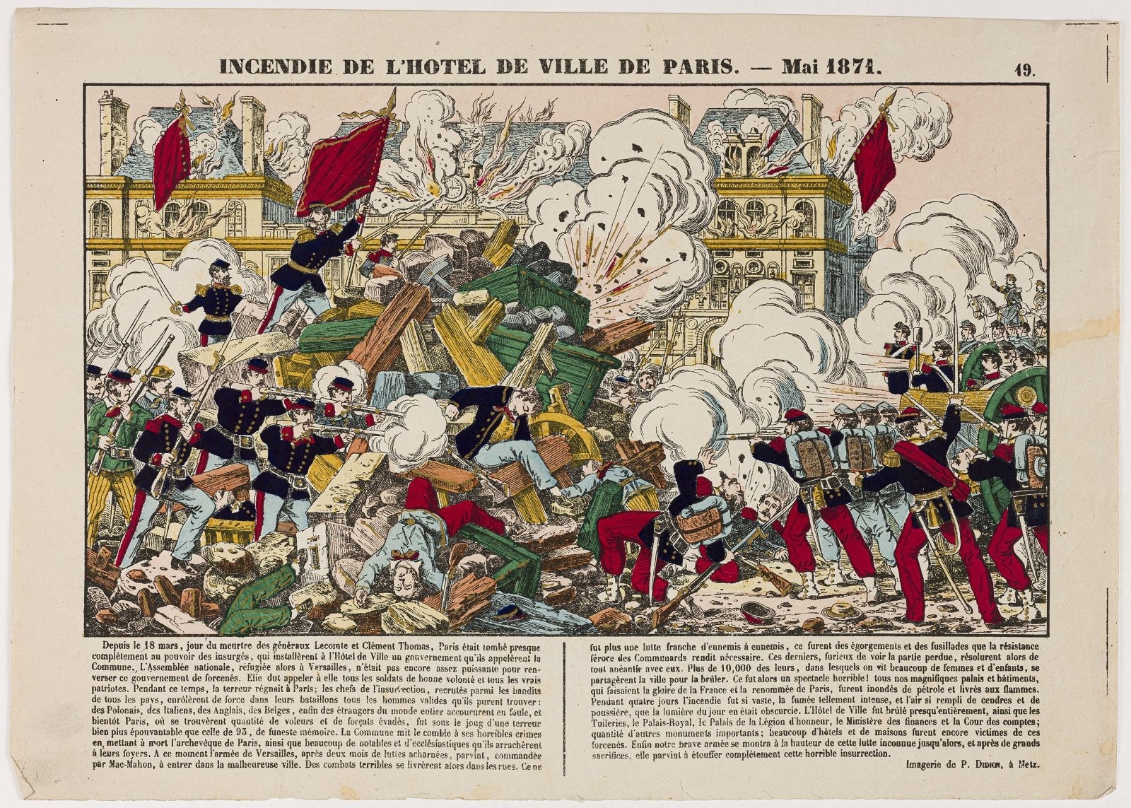 INCENDIE DE L'HOTEL DE VILLE DE PARIS. - Mai 1871. 19 (titre inscrit)_0