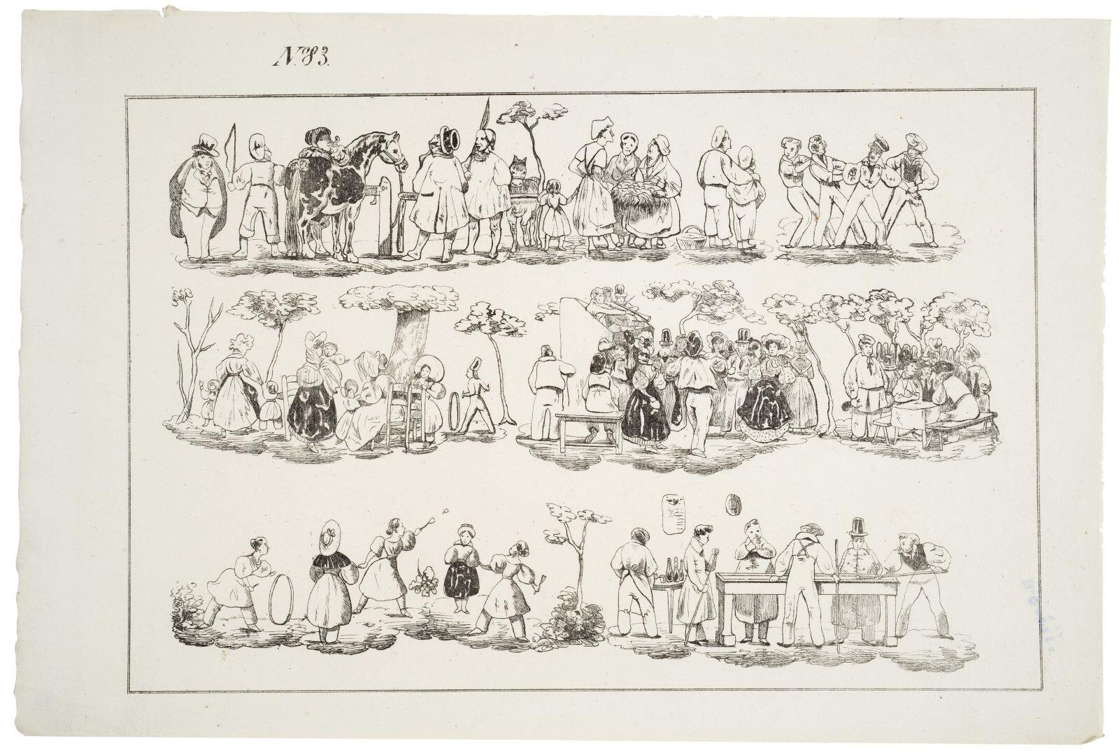 scènes de foire (titre factice) N°.83. (titre inscrit), Toussaint, 1830-1856