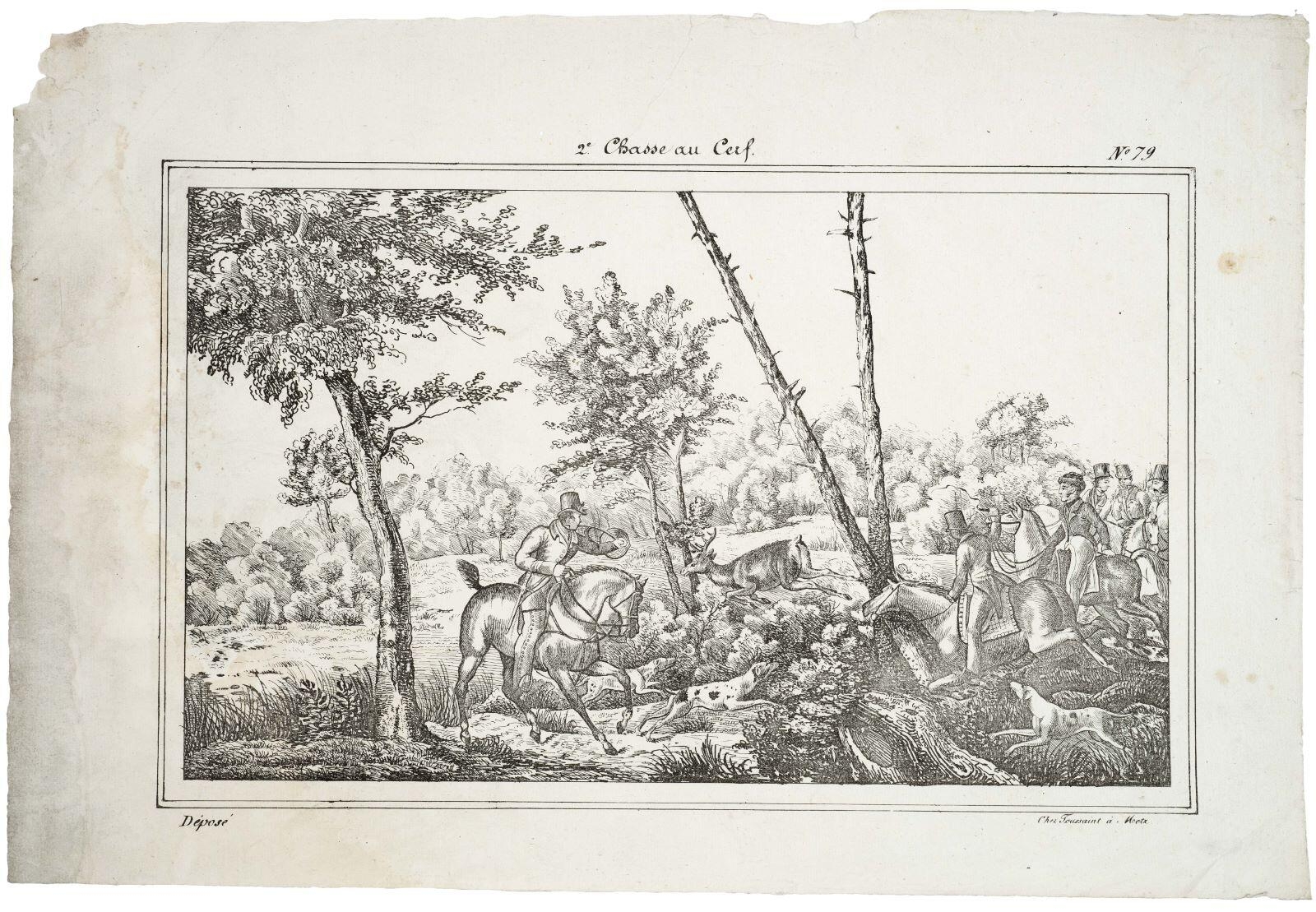 2e Chasse au Cerf. N°.79 (titre inscrit), Toussaint, 1830-1856