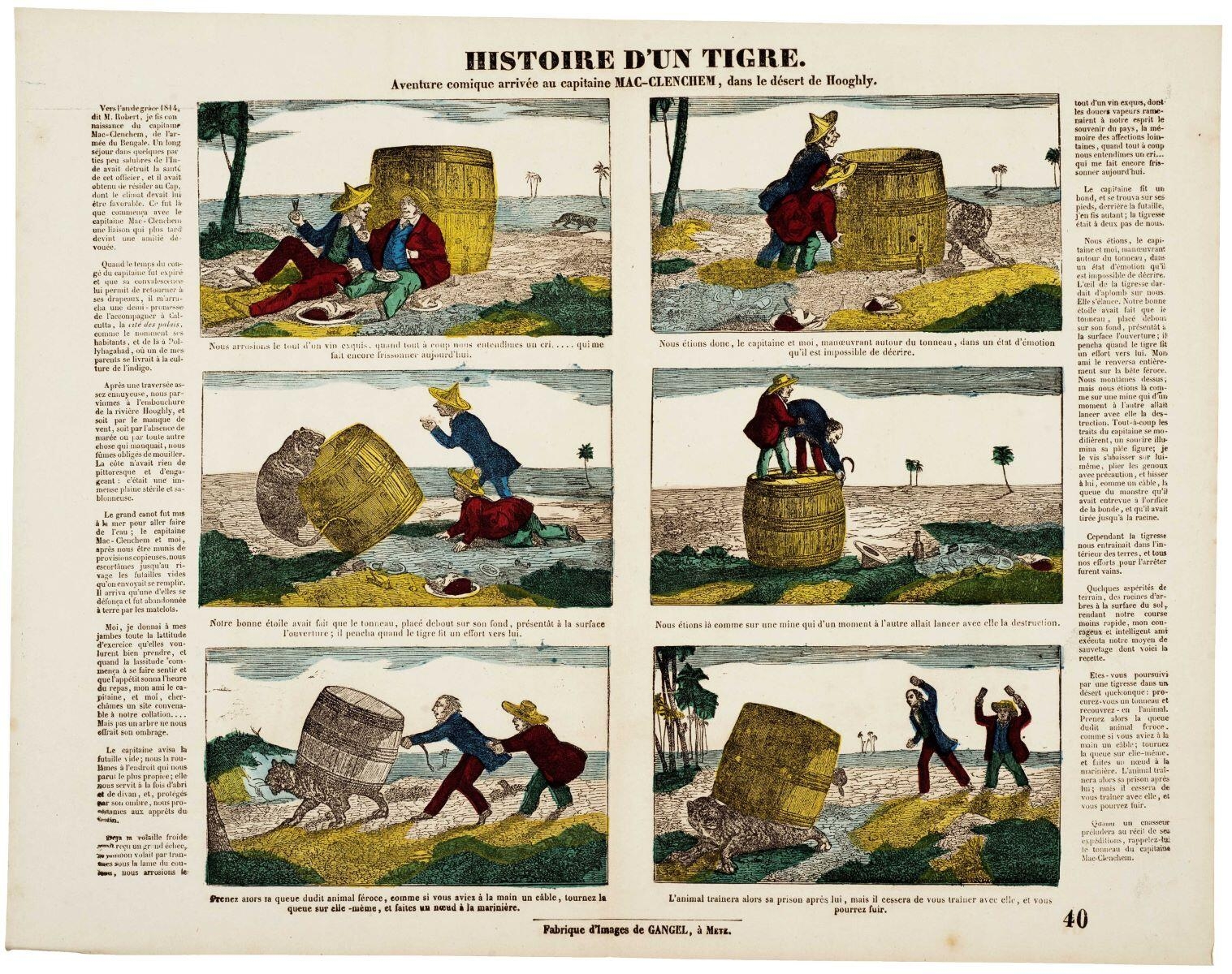 HISTOIRE D'UN TIGRE. 40 / Aventure comique arrivée au capitaine MAC-CLENCHEM, dans le désert de Hoogly. (titre inscrit)_0