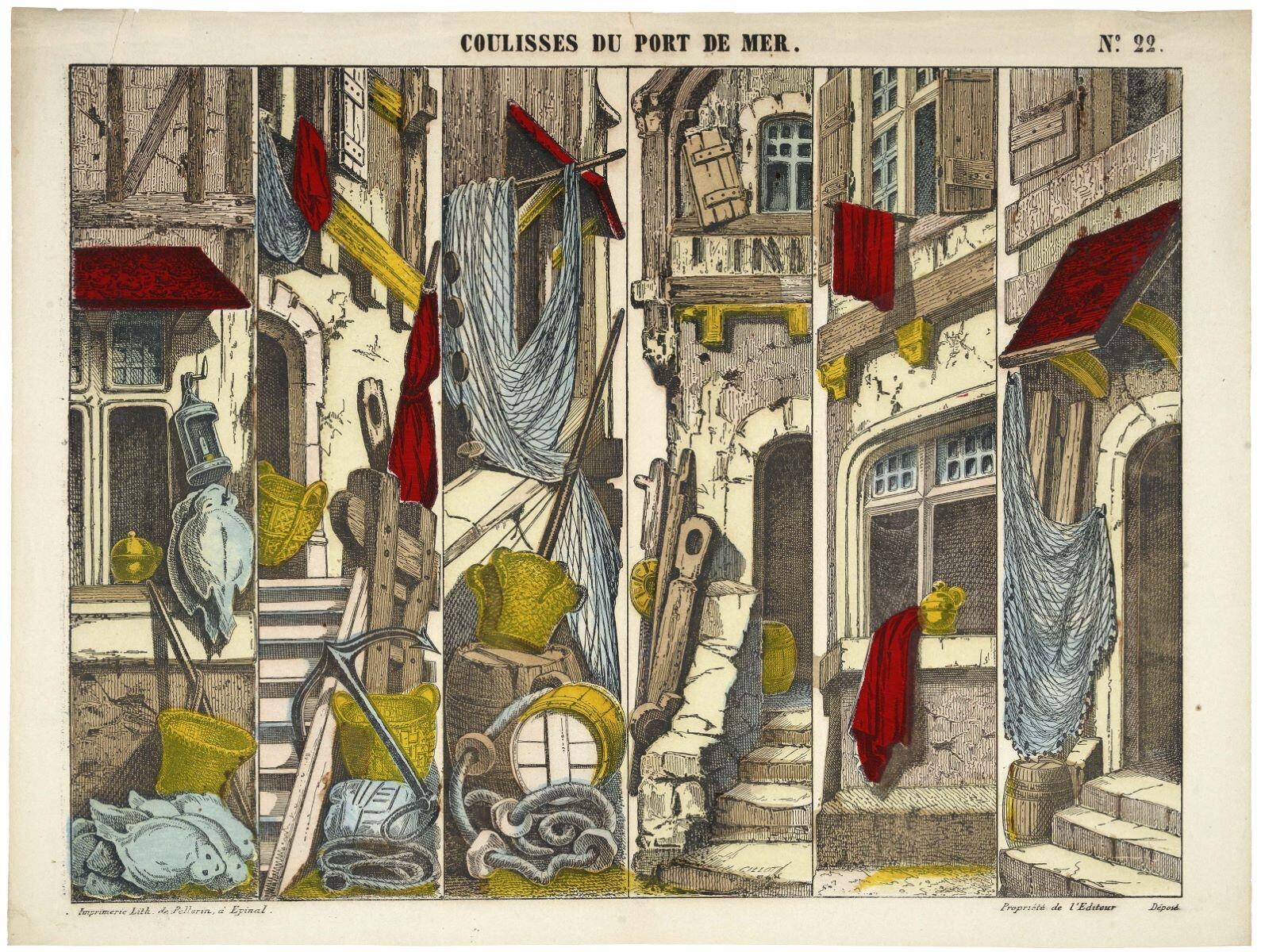 COULISSES DU PORT DE MER. N°. 22. (titre inscrit), Firmin Gillot, 1857 dépôt légal
